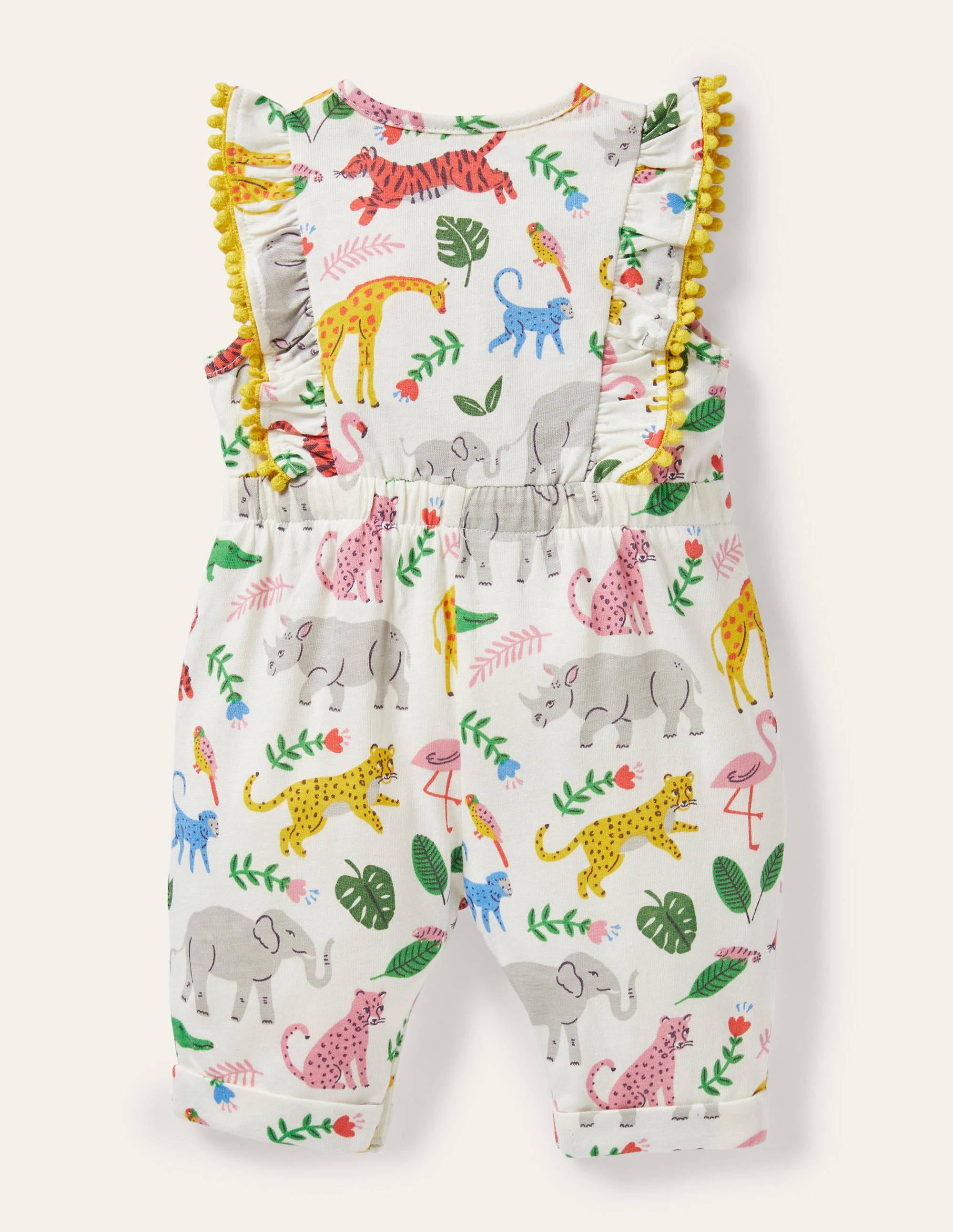 Combishort volanté en jersey-Motif Jungle Stamp ivoire - Image 2