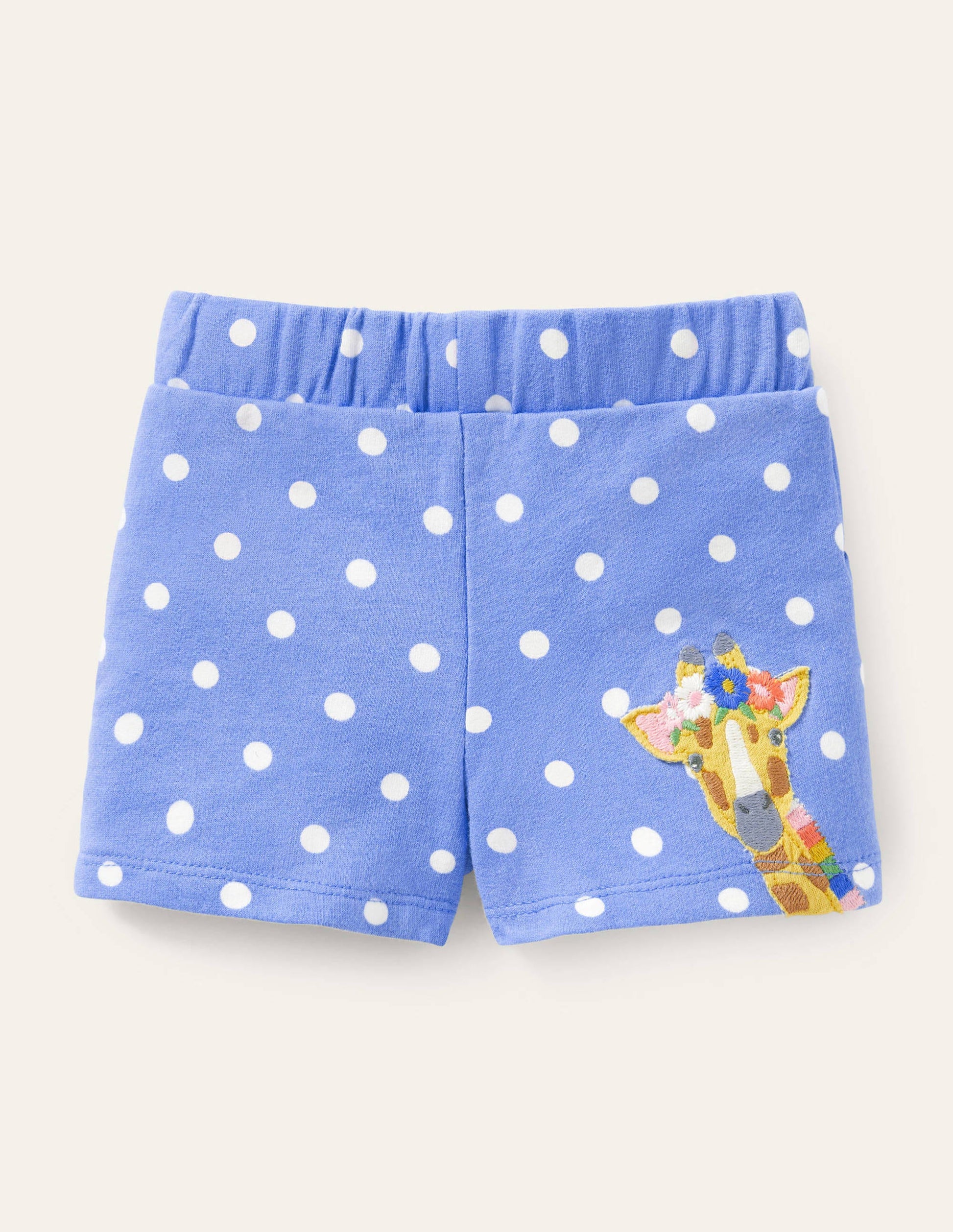 Jerseyshorts-Helles Glockenblumenblau, Pünktchen-2