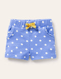 Jerseyshorts-Helles Glockenblumenblau, Pünktchen