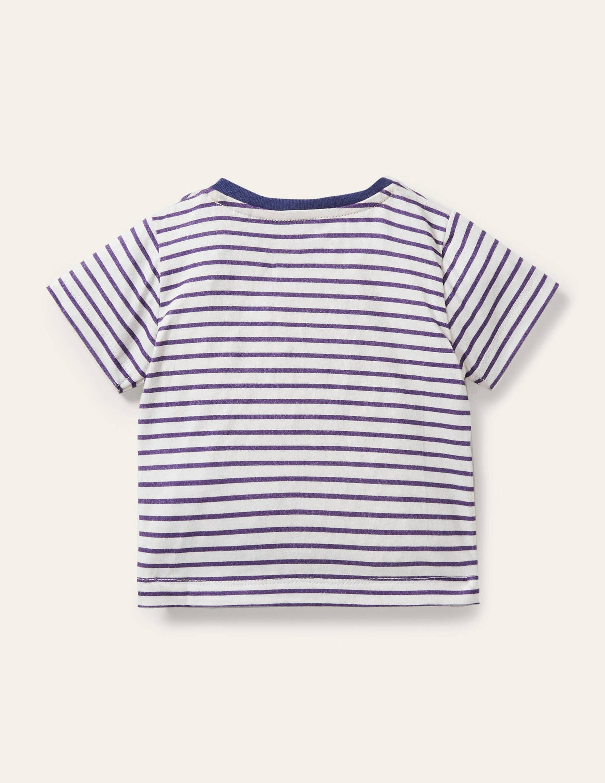 Appliqué Breton T-shirt-Ivory/Starboard Ice cream-2
