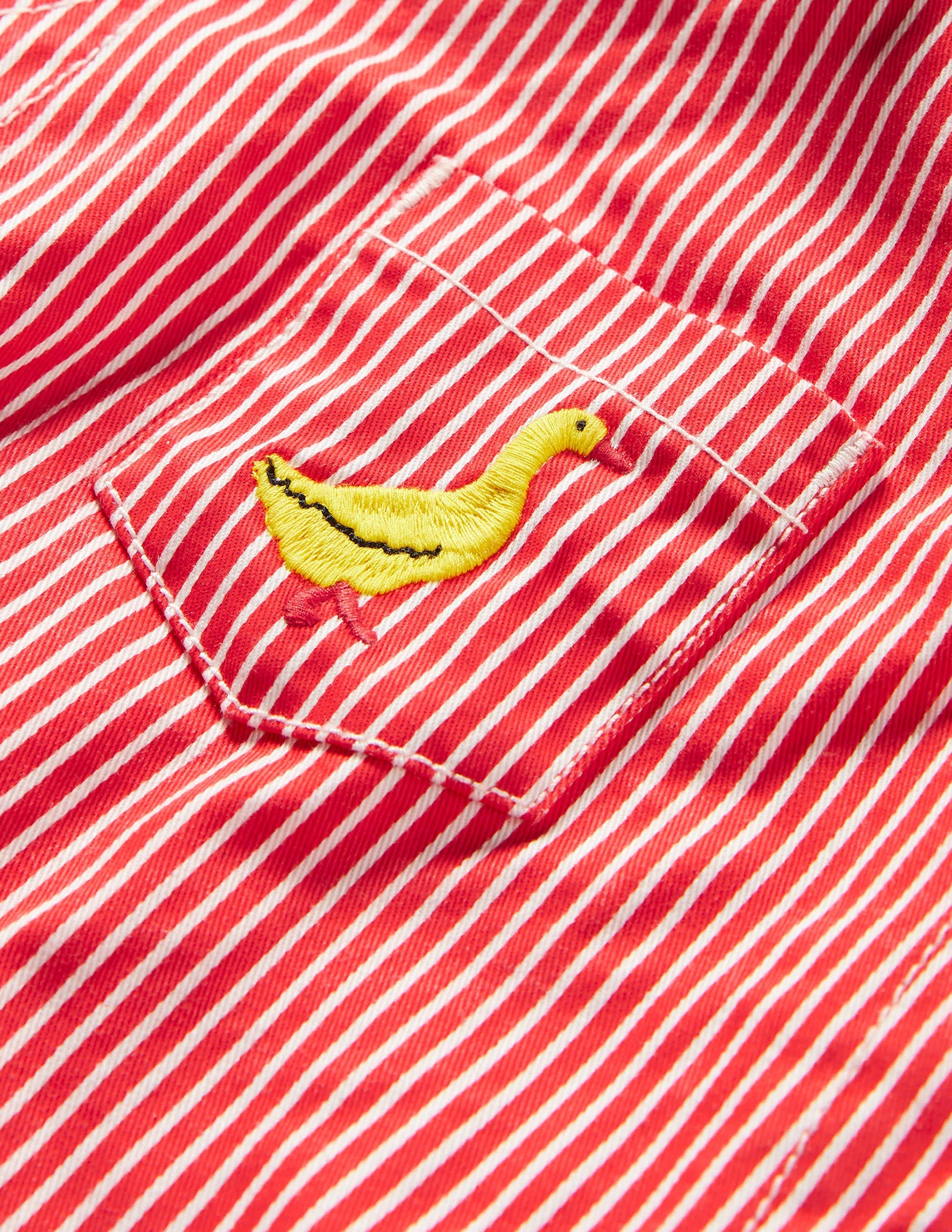 Ensemble rétro-Canard coutil ivoire/rouge - Image 3