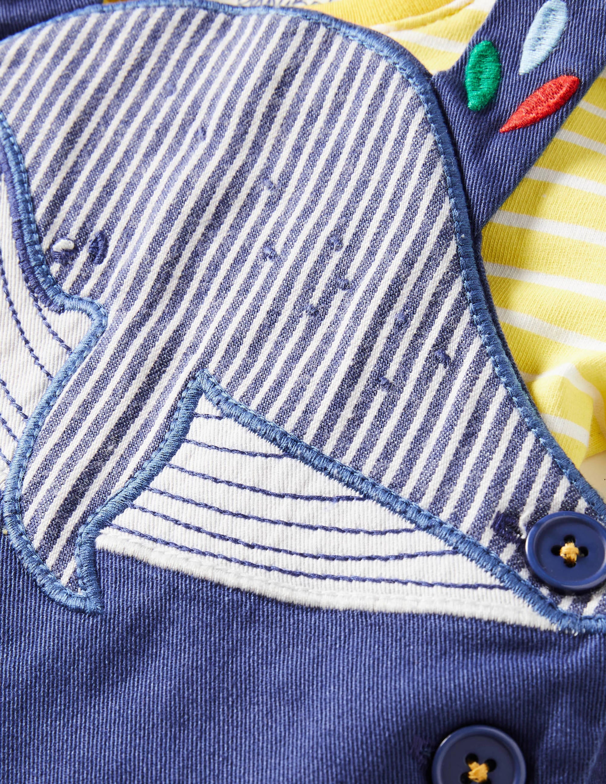 Weblatzhosen-Set-Segelblau, Wal - Image 3