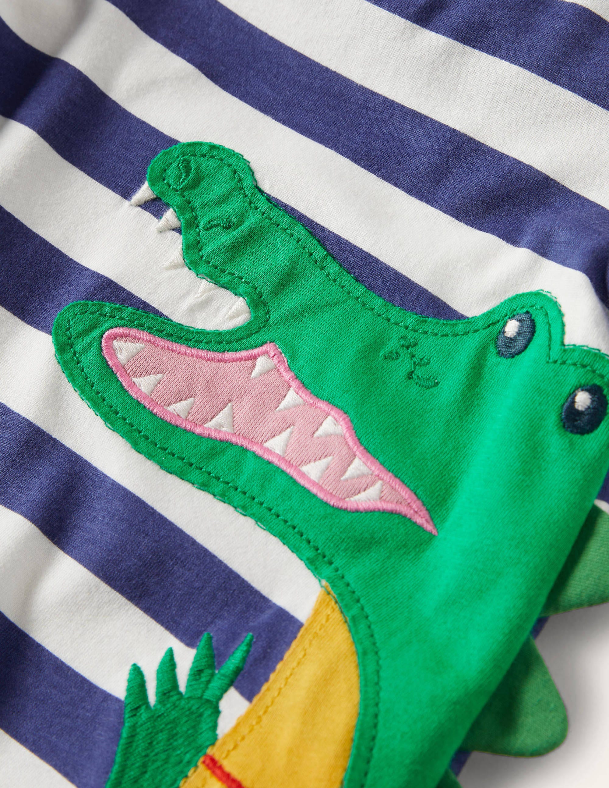 Barboteuse à appliqué-Crocodiles tribord/ivoire - Image 3