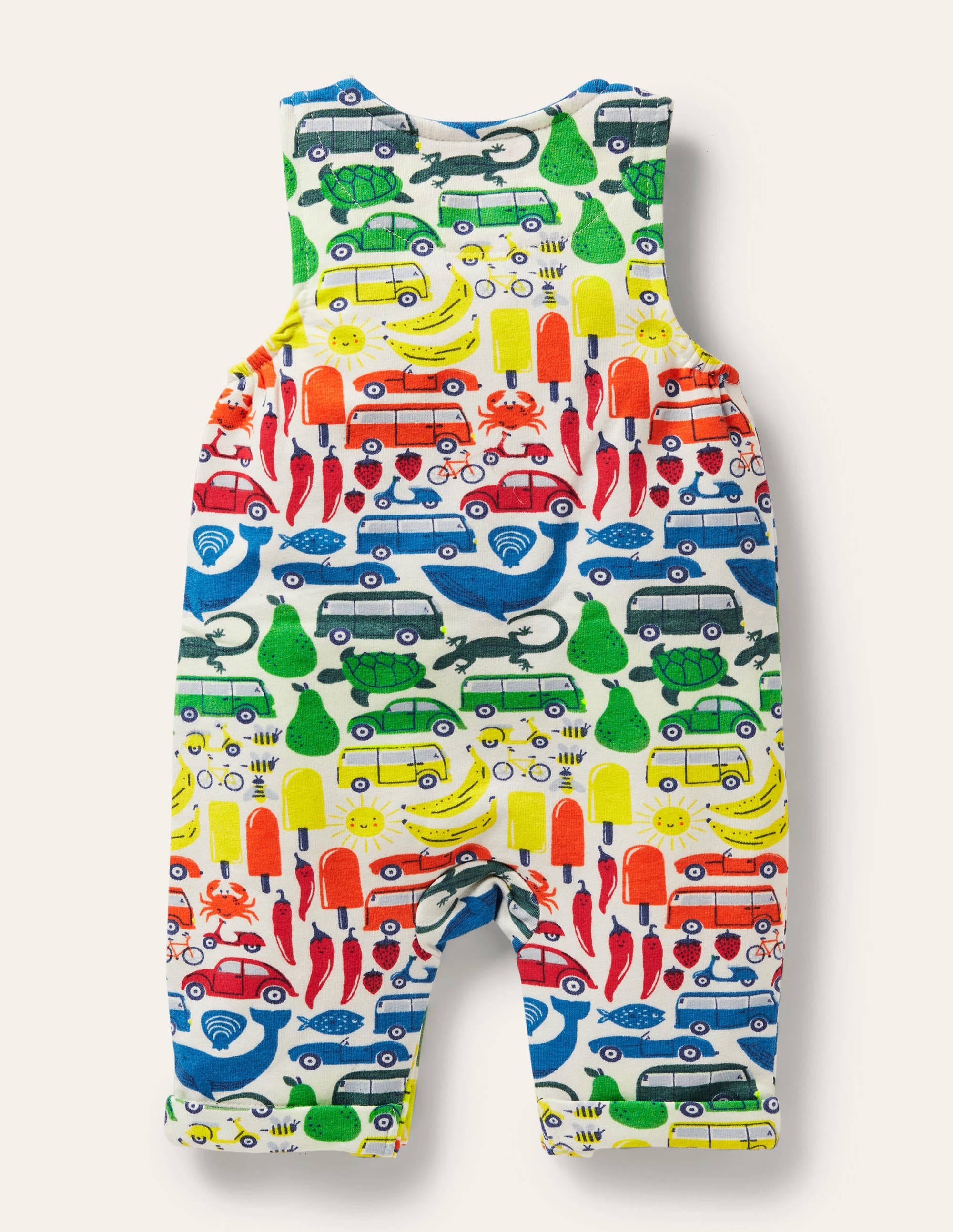 Barboteuse imprimée en jersey-Road trip arc-en-ciel ivoire - Image 2