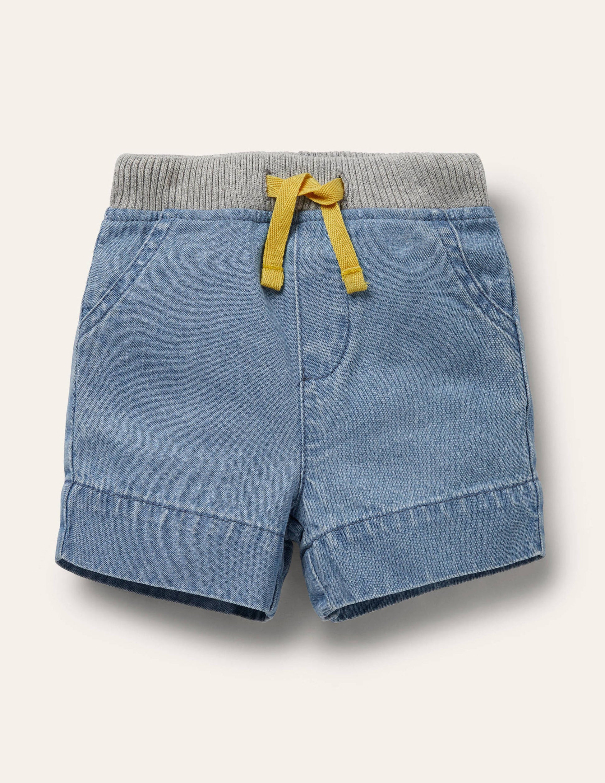 Webshorts mit Rippbund-Mittlerer Faux-Uni-1