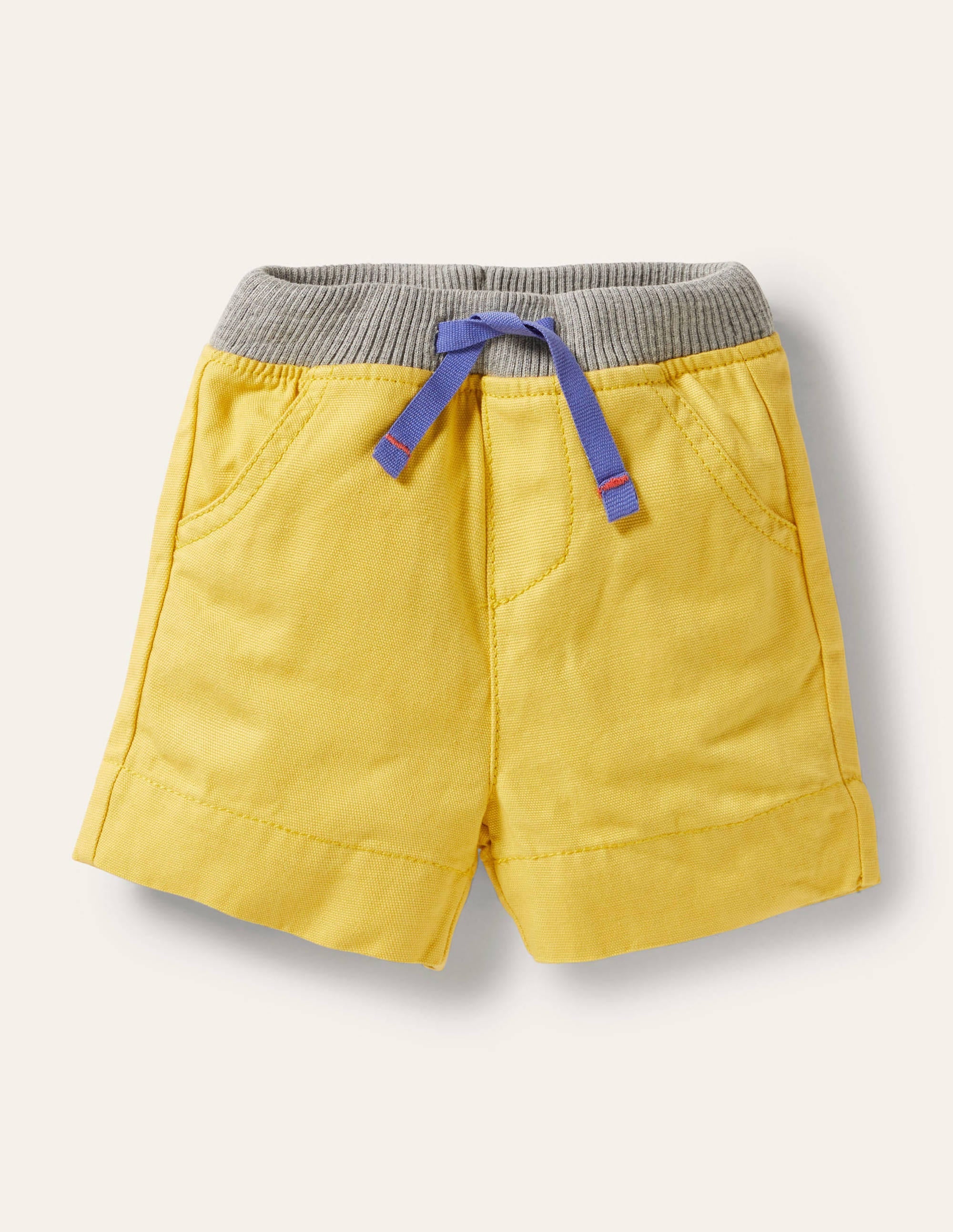 Webshorts mit Rippbund-Gelb - Image 1