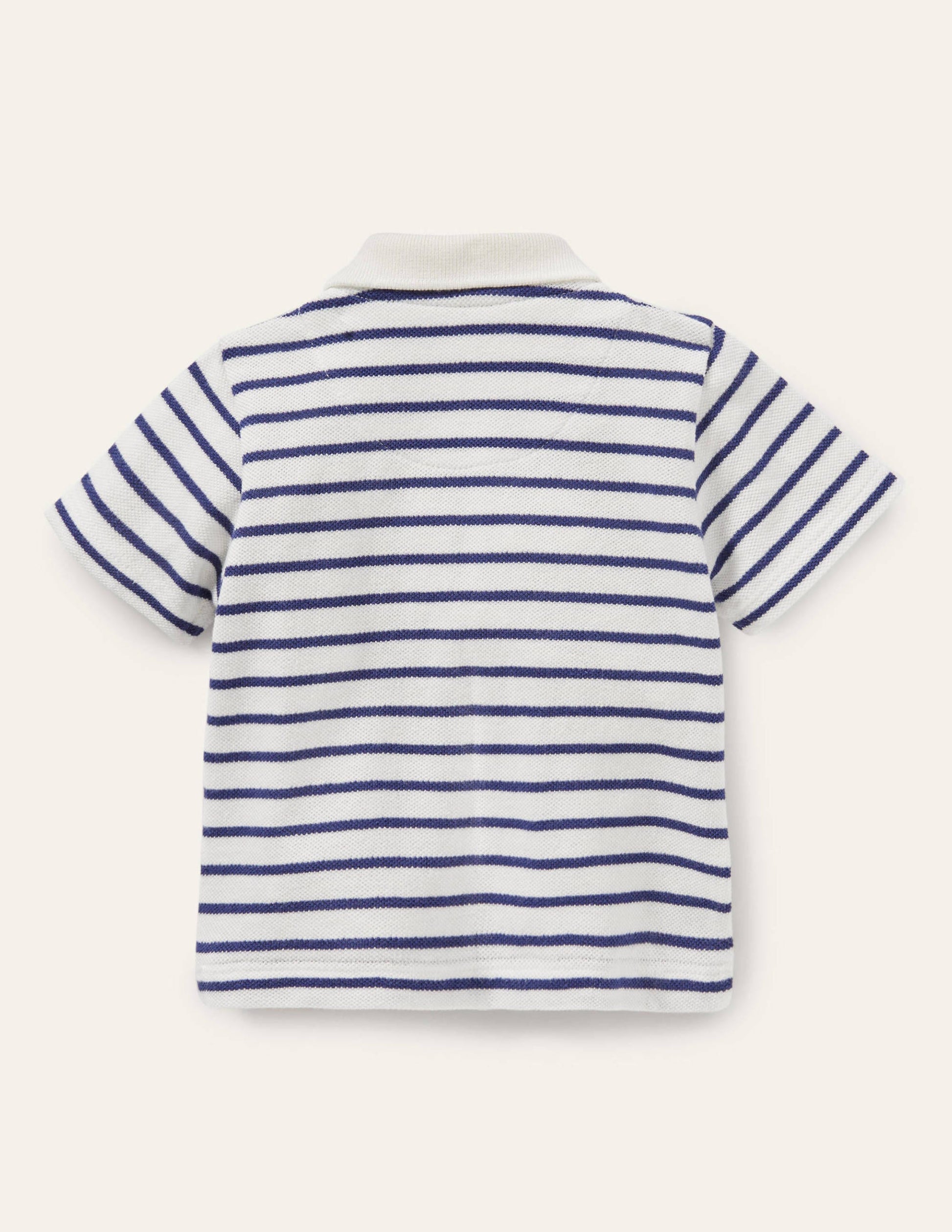 Fröhliches Piqué-Poloshirt-Naturweiß/Segelblau, Bauernhoftiere-2