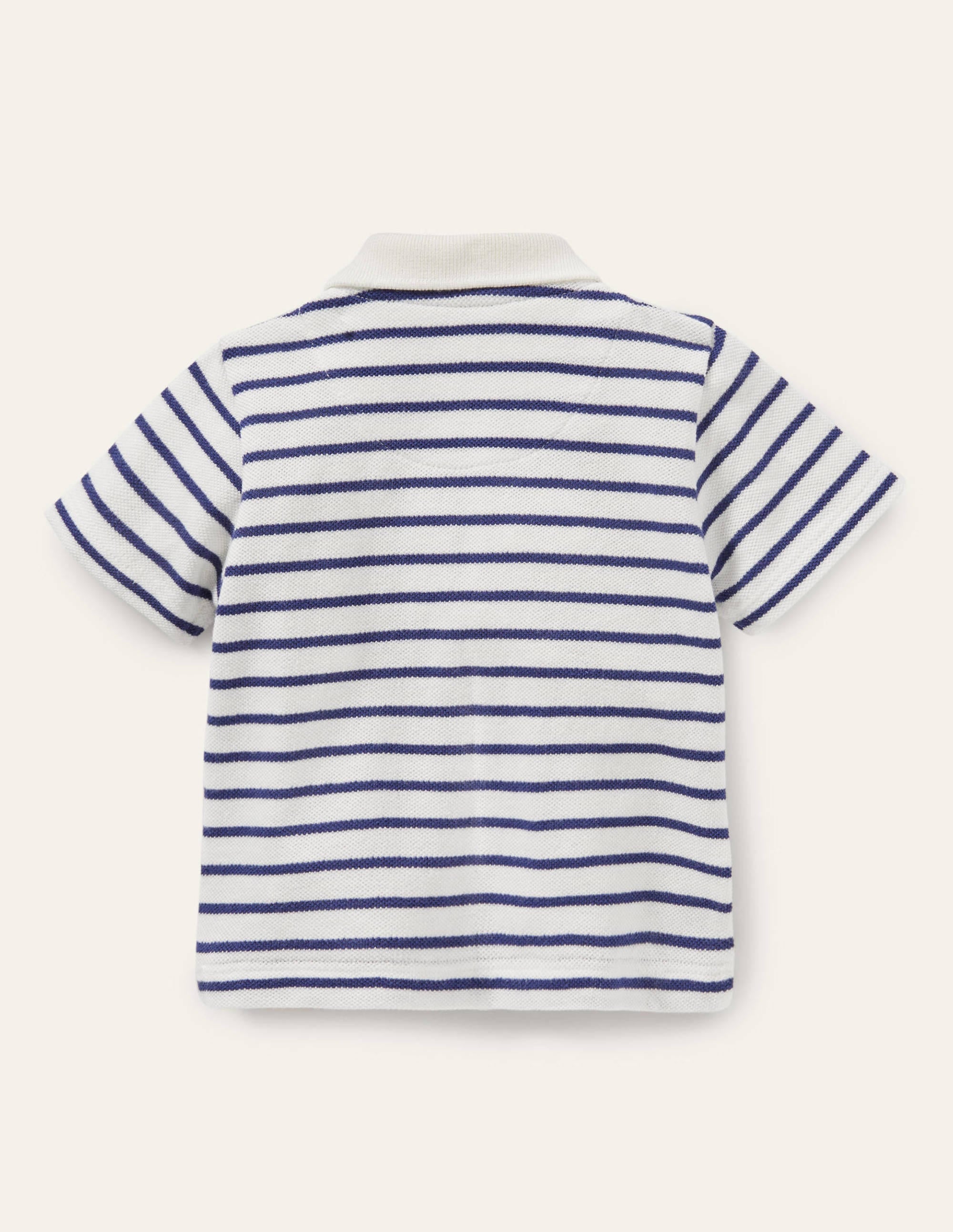 Fröhliches Piqué-Poloshirt-Naturweiß/Segelblau, Bauernhoftiere - Image 2