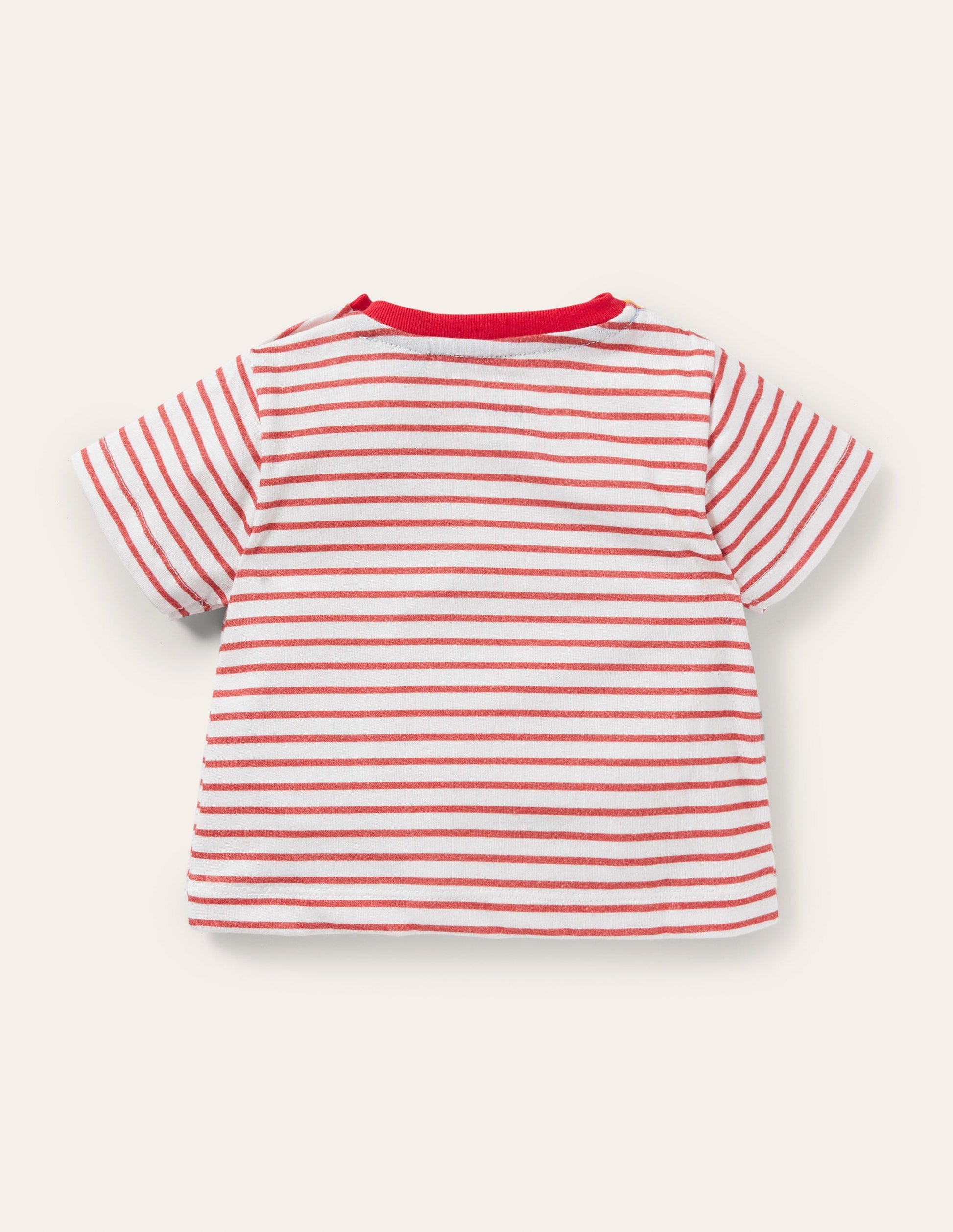 T-shirt en jersey à appliqué-Glace et animaux rouge/ivoire-2