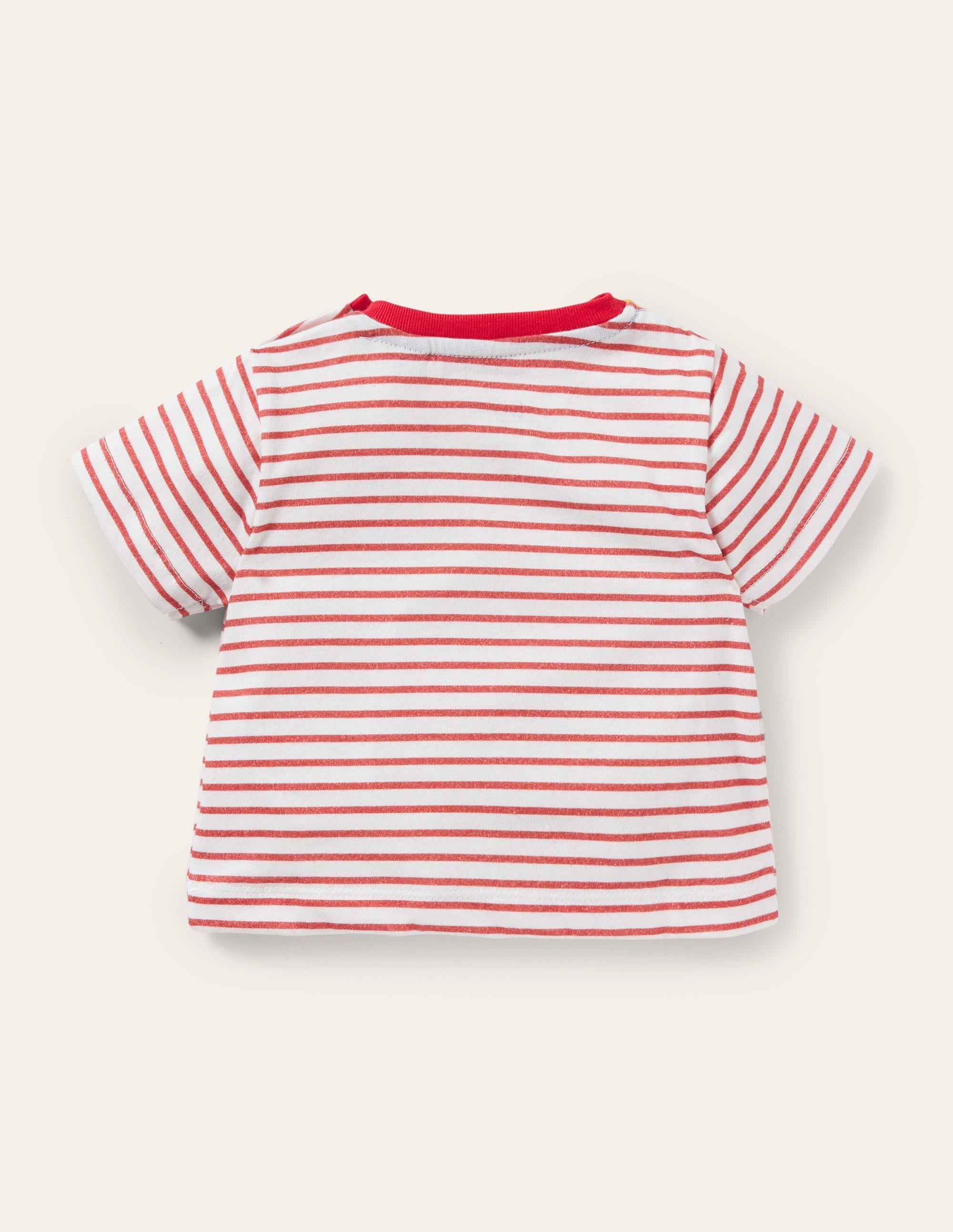 T-shirt en jersey à appliqué-Glace et animaux rouge/ivoire - Image 2