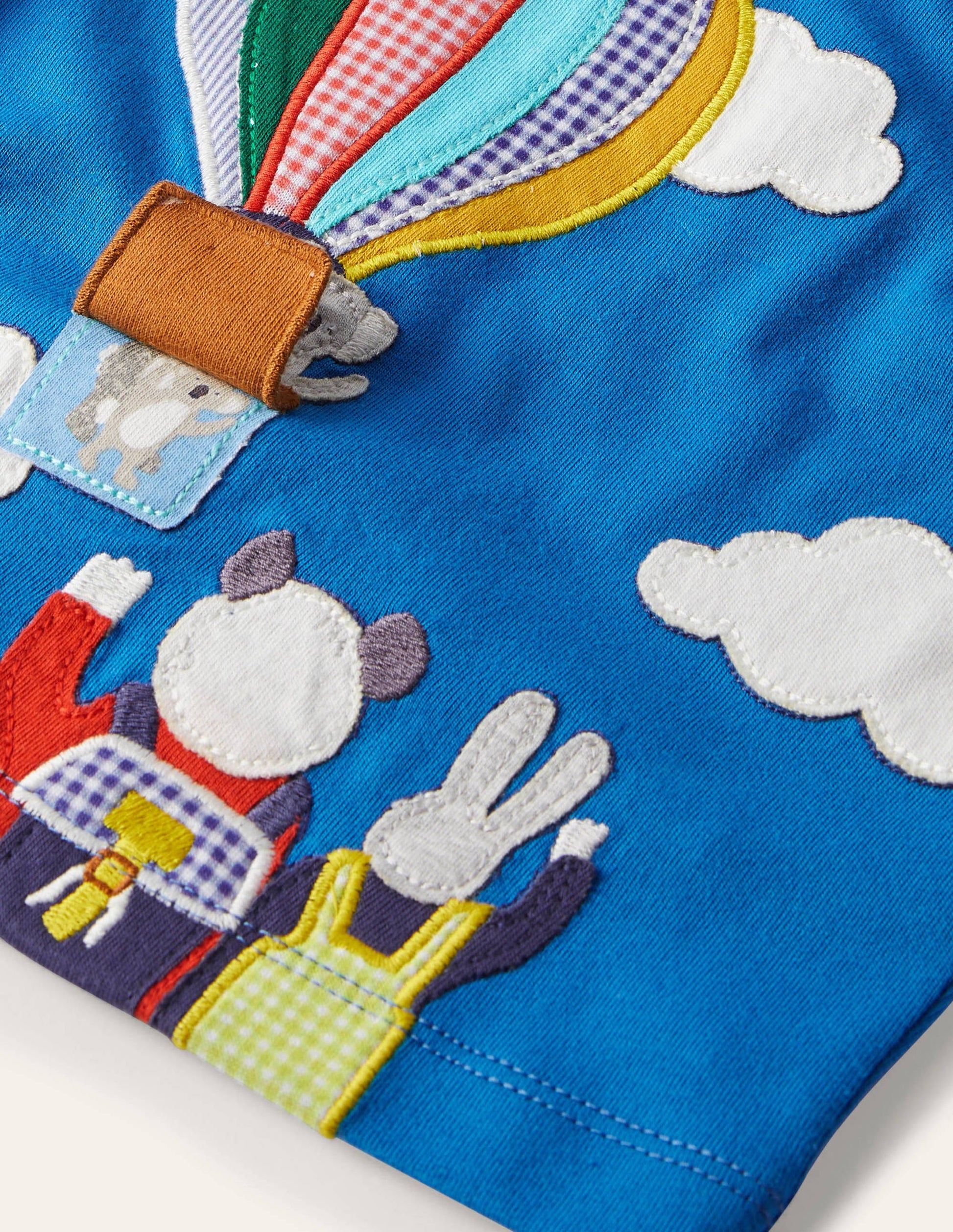 Jerseyoberteil mit Aufklappmotiv-Strahlendes Marineblau, Heißluftballon-1