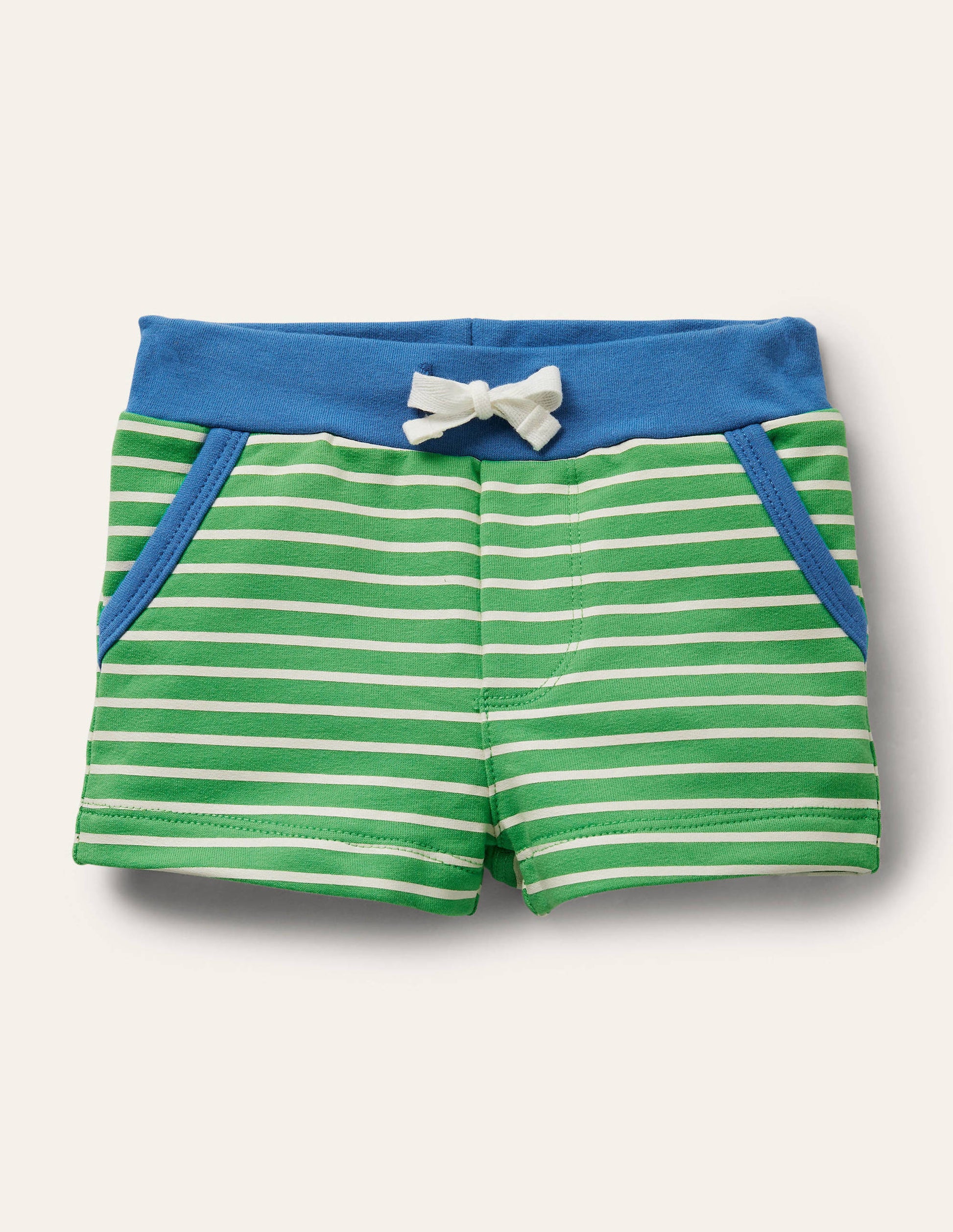 Jersey Shorts-Green/Ivory-1