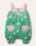 Jersey Strappy Romper-Aloe Green Elephant Palm