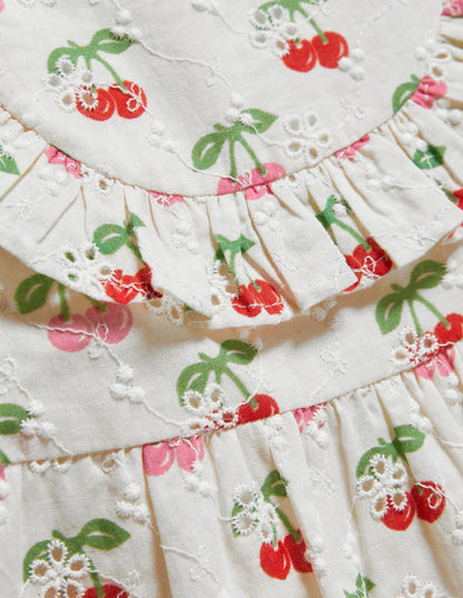 Broderie Woven Dress-Molly Mahon Cherries