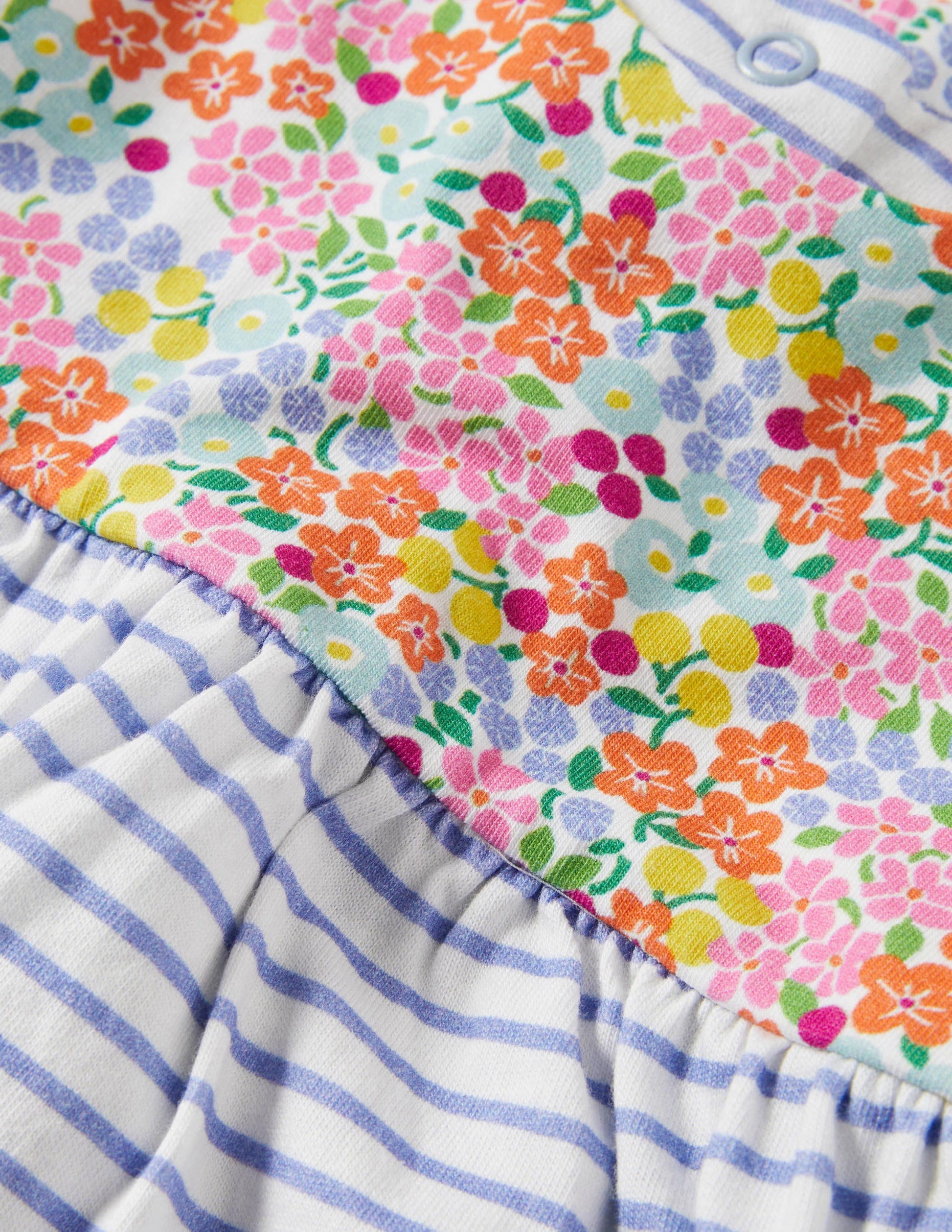 Ensemble avec robe florale en jersey-Lit de fleurs tropicales ivoire-3