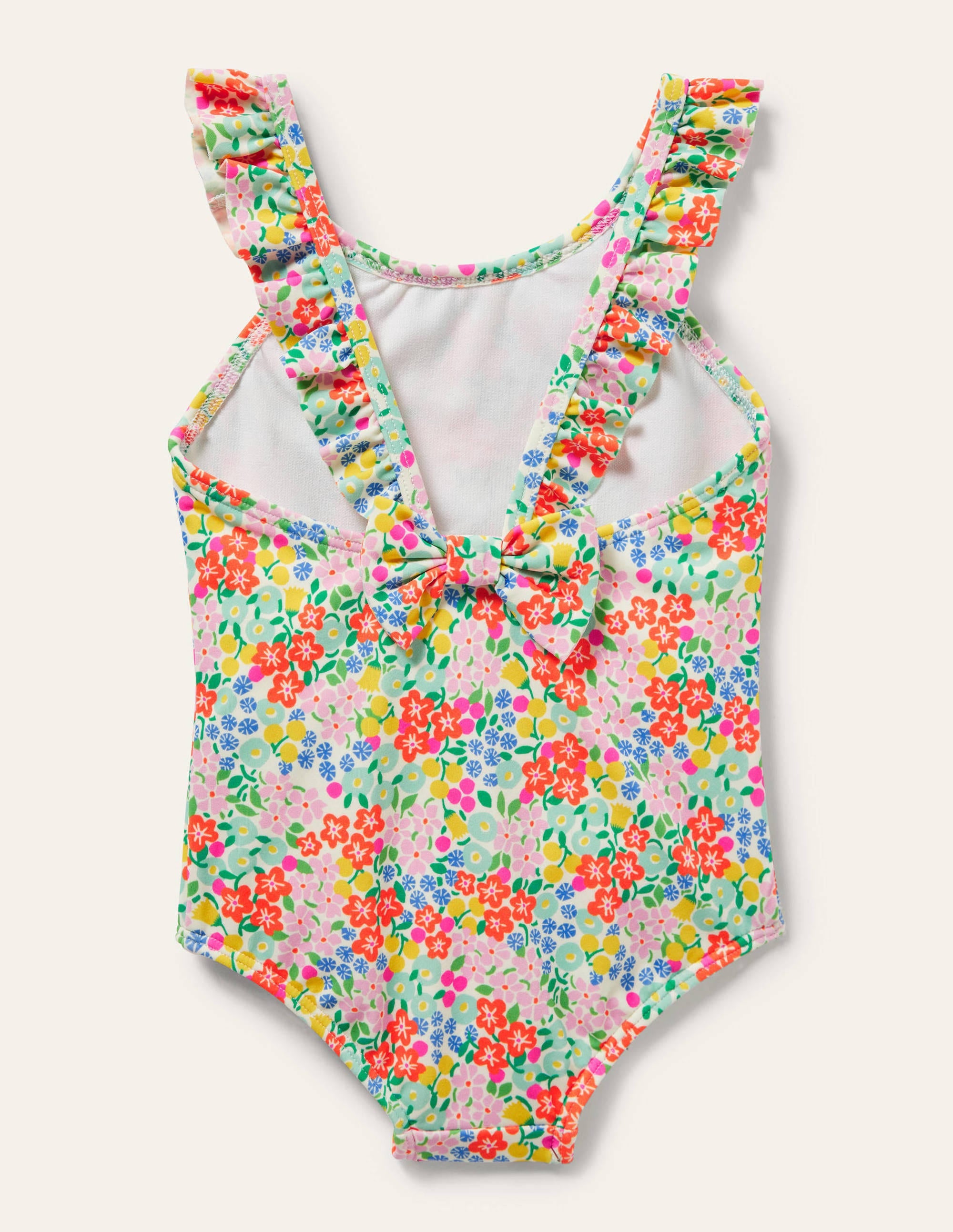 Bow Back Swimsuit-Sweetcorn Tropical Flowerbed - Image 2