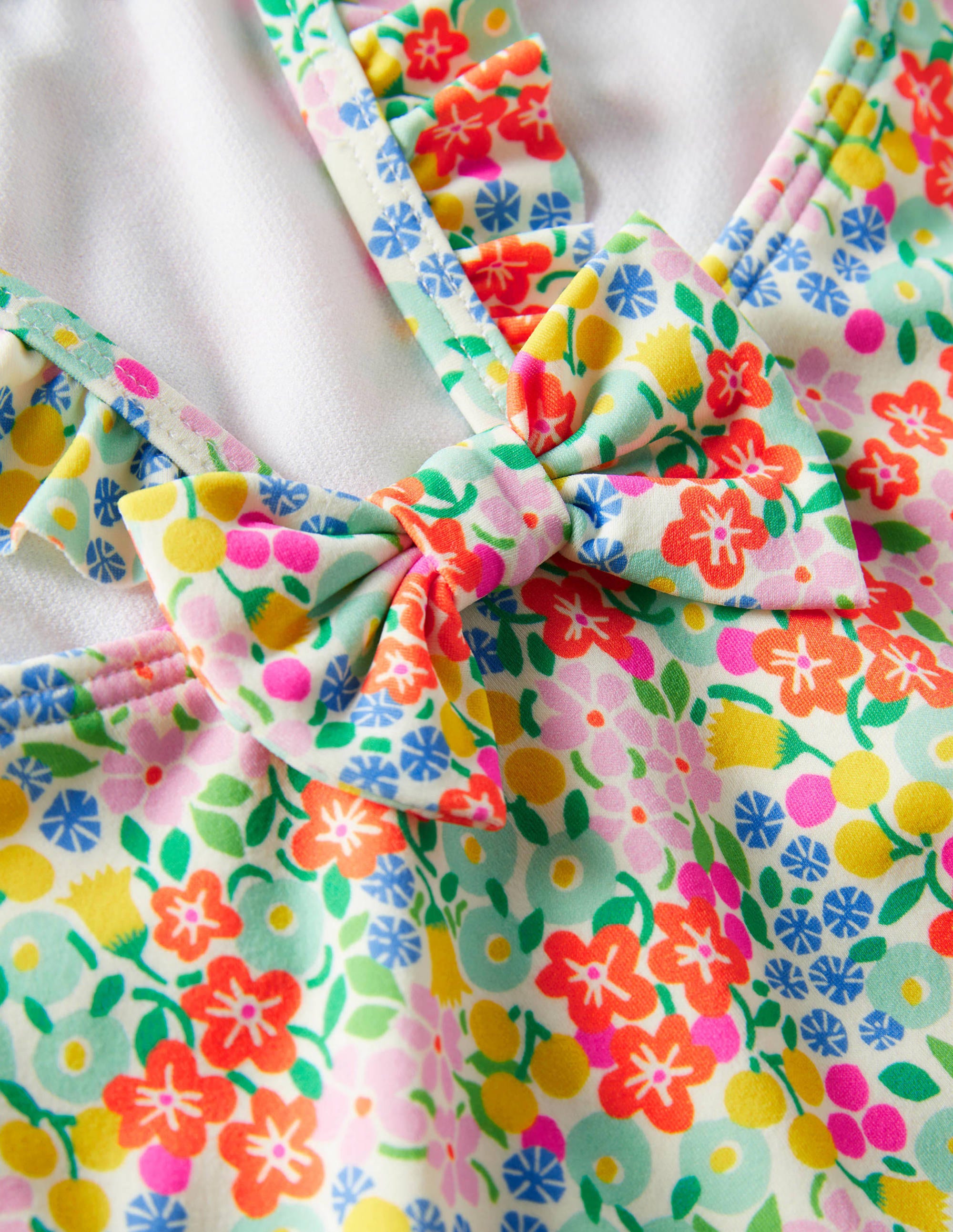 Bow Back Swimsuit-Sweetcorn Tropical Flowerbed - Image 3