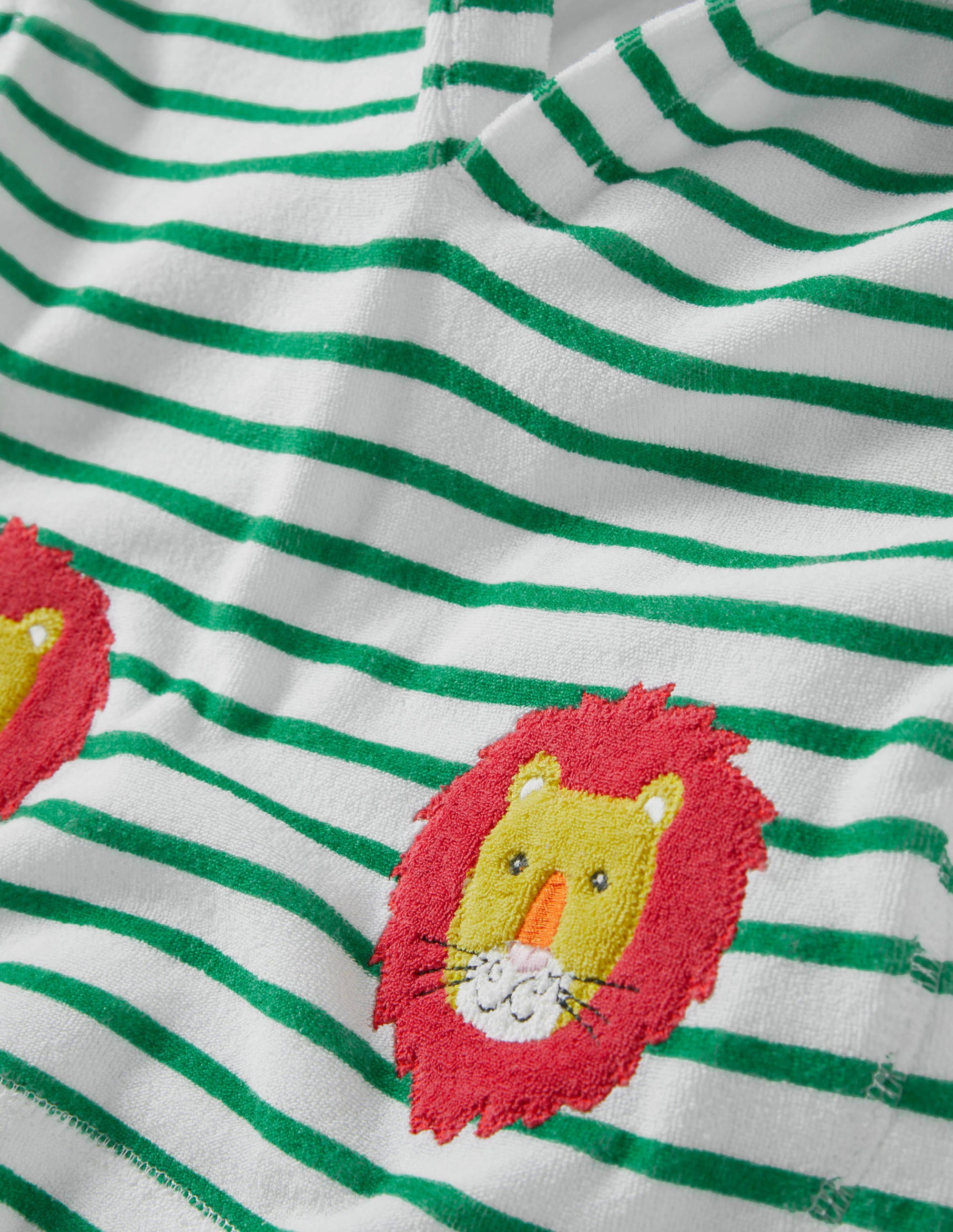 Poncho en éponge-Lions vert/ivoire - Image 3