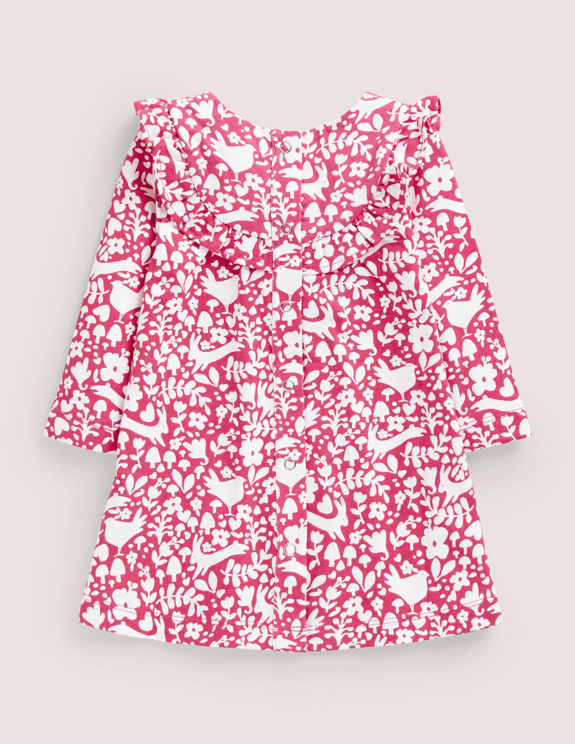 Robe imprimée à manches longues-Bois rose tendre - Image 2