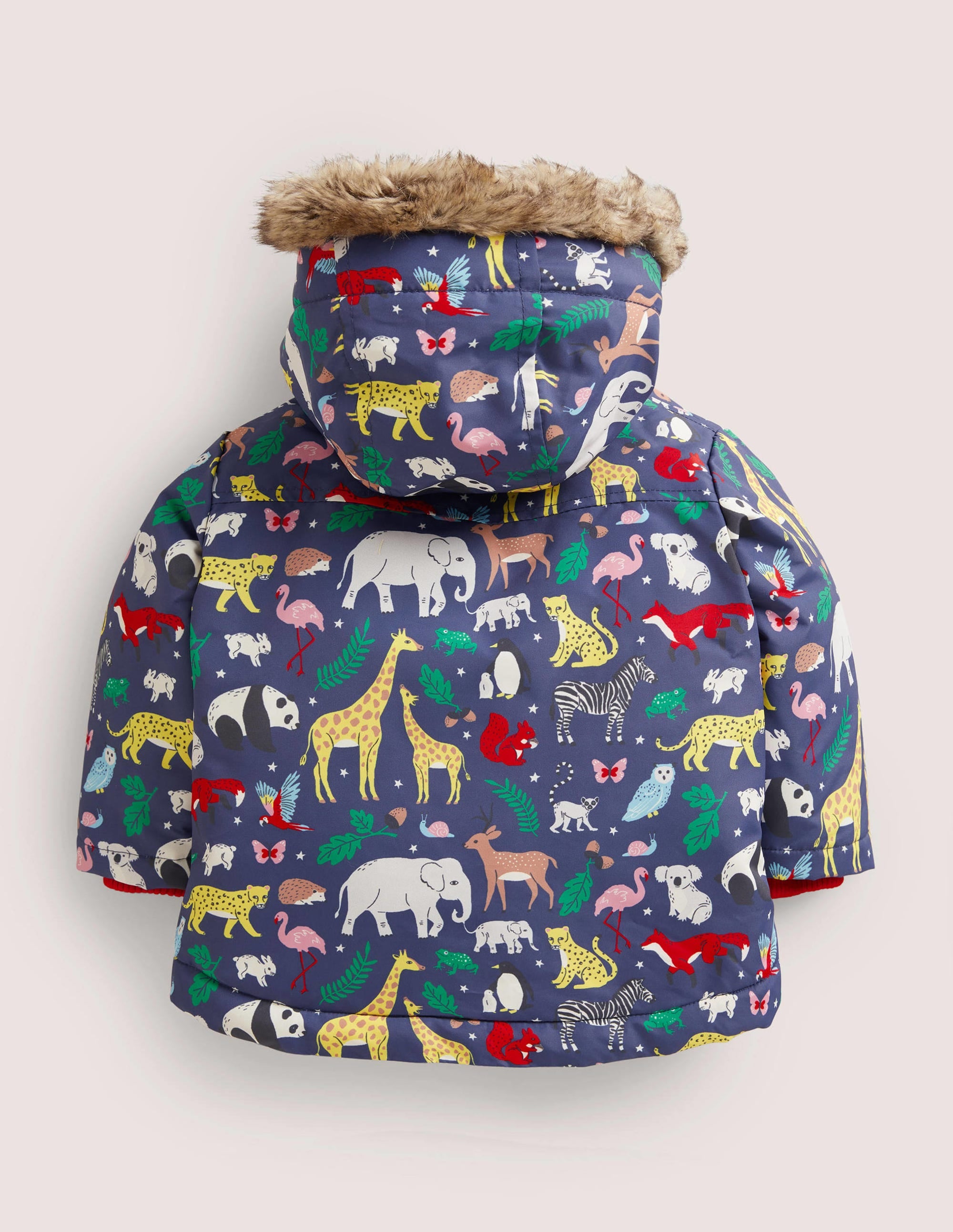 Navy 3-in-1 Animal Print Hooded Coat-Animaux multi bleu marine - Image 2