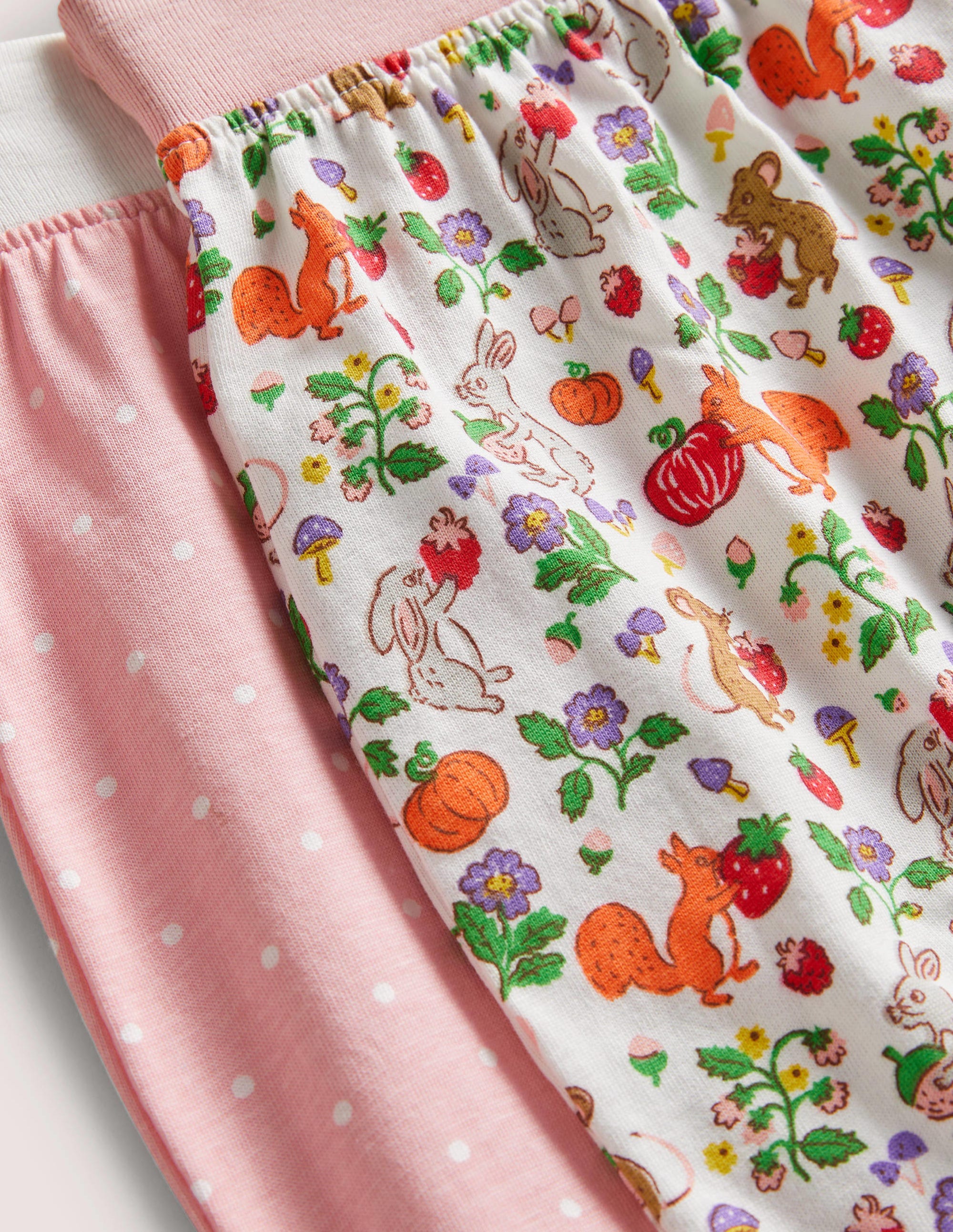 Twin Pack Printed Bottoms-Ivory Woodland Friends - Image 3