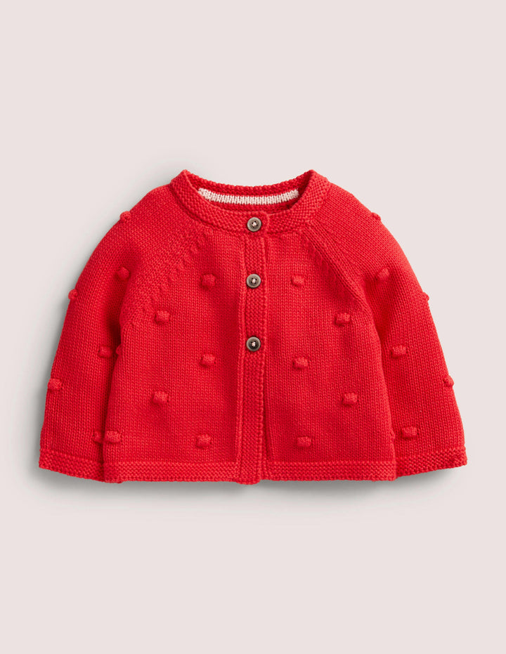 Cosy Bobble Cardigan-Rockabilly Red