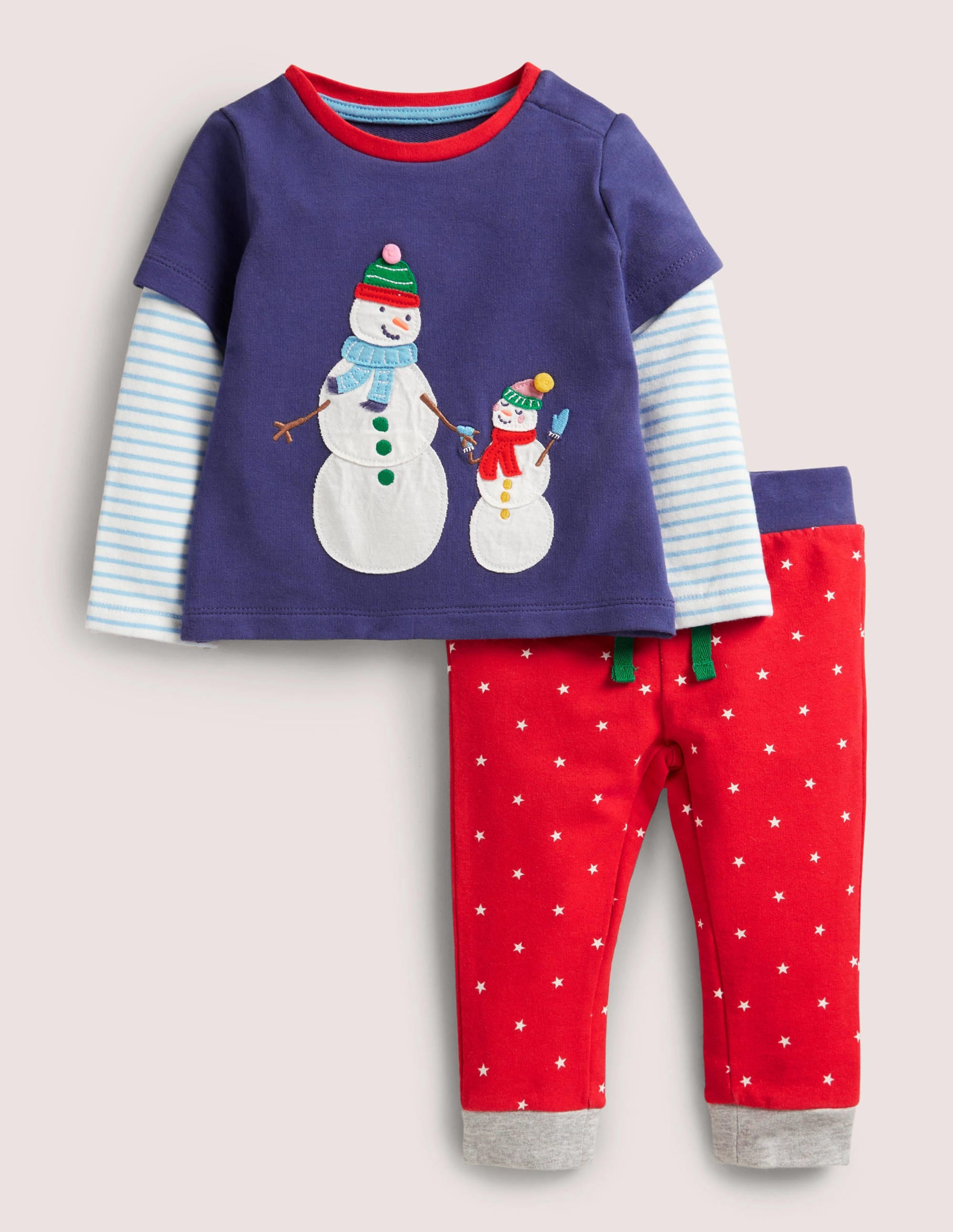 Jersey Graphic Play Set-Starboard Blue Snowmen - Image 1
