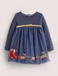 Tulle Party Dress-College Navy Christmas