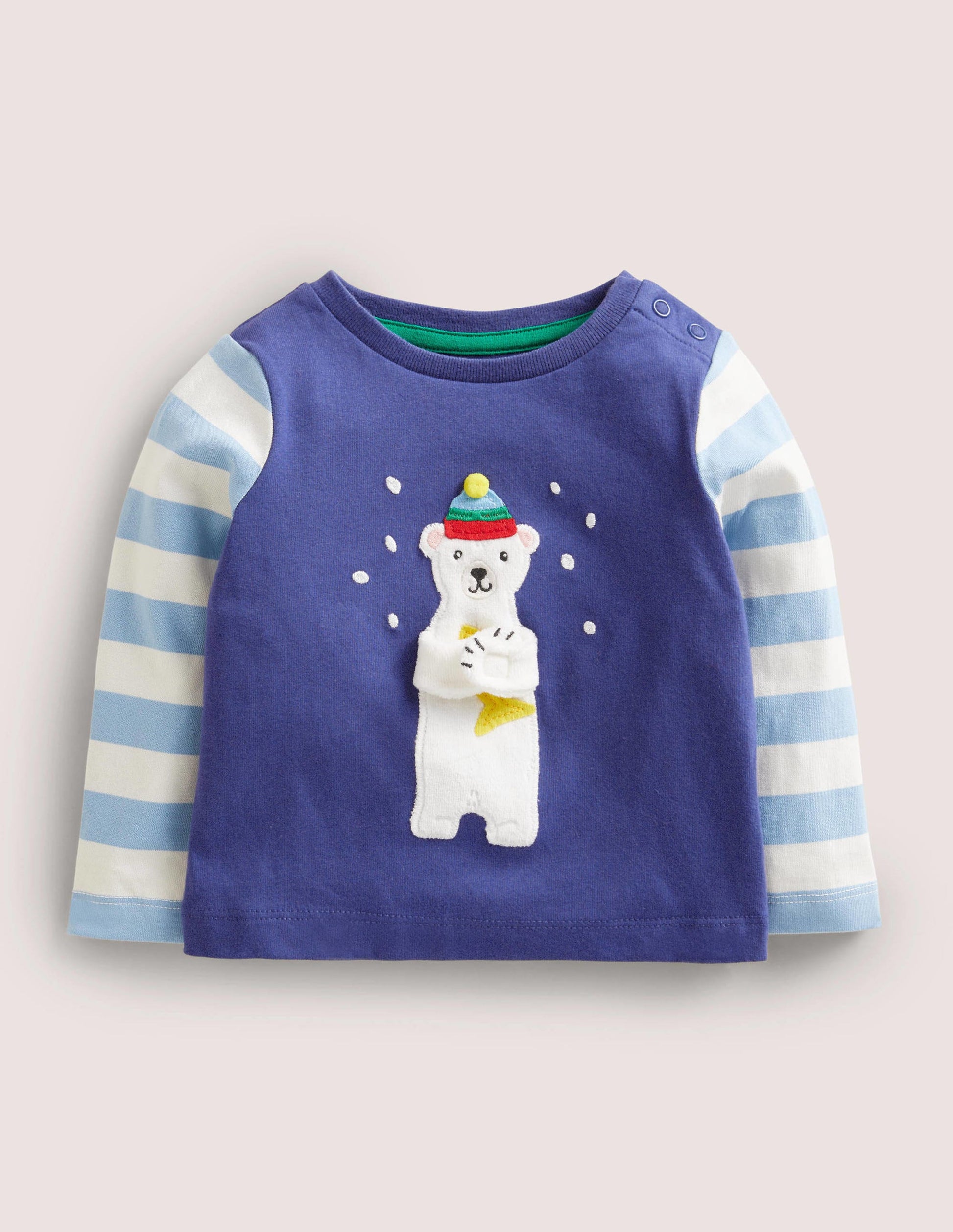 Oberteil mit Motiv-Segelblau, Eisbär-1