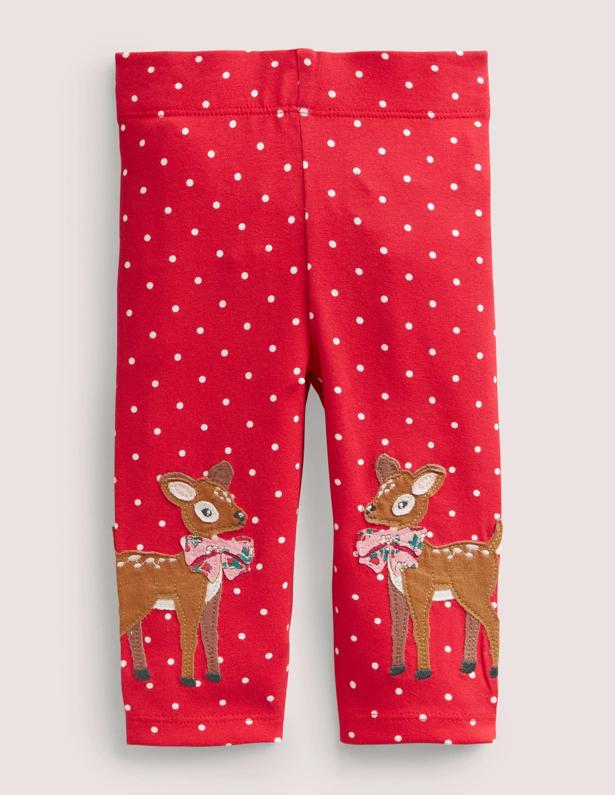 Leggings mit Applikation-Rockabilly-Rot, Rehe - Image 1