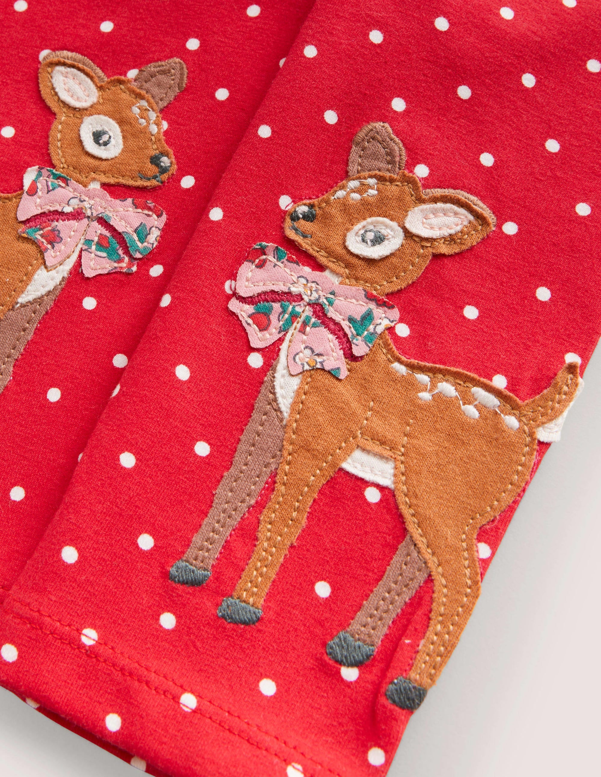 Leggings mit Applikation-Rockabilly-Rot, Rehe - Image 3