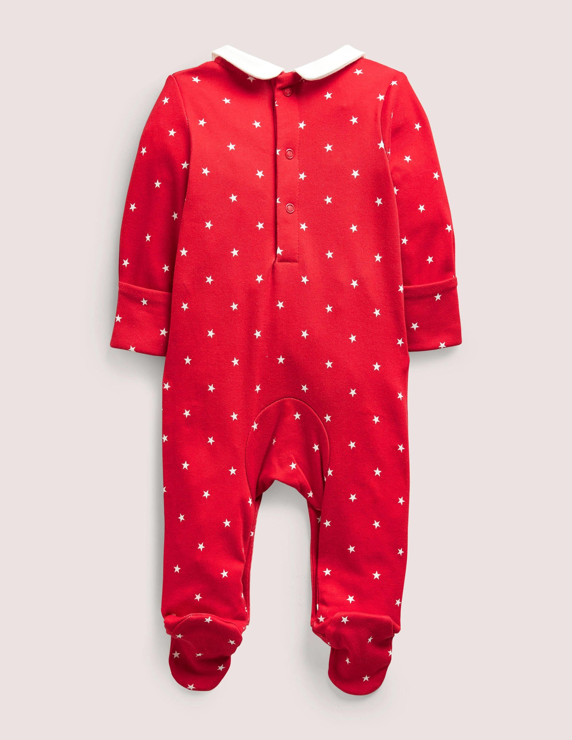 Weihnachtsschlafanzug für Neugeborene-Rockabilly-Rot, Sterne - Image 2