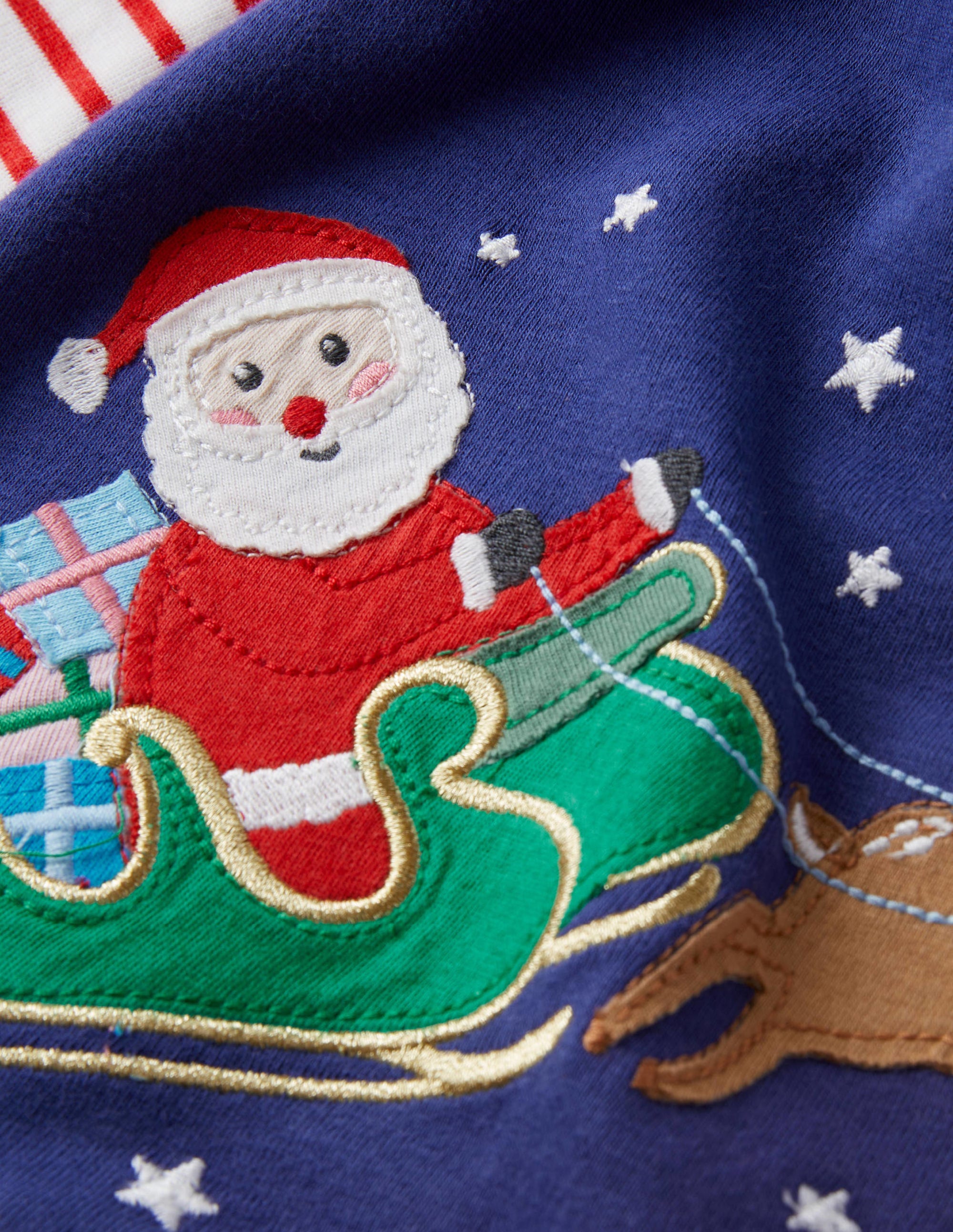 Barboteuse à appliqué-Motif festif bleu tribord - Image 3