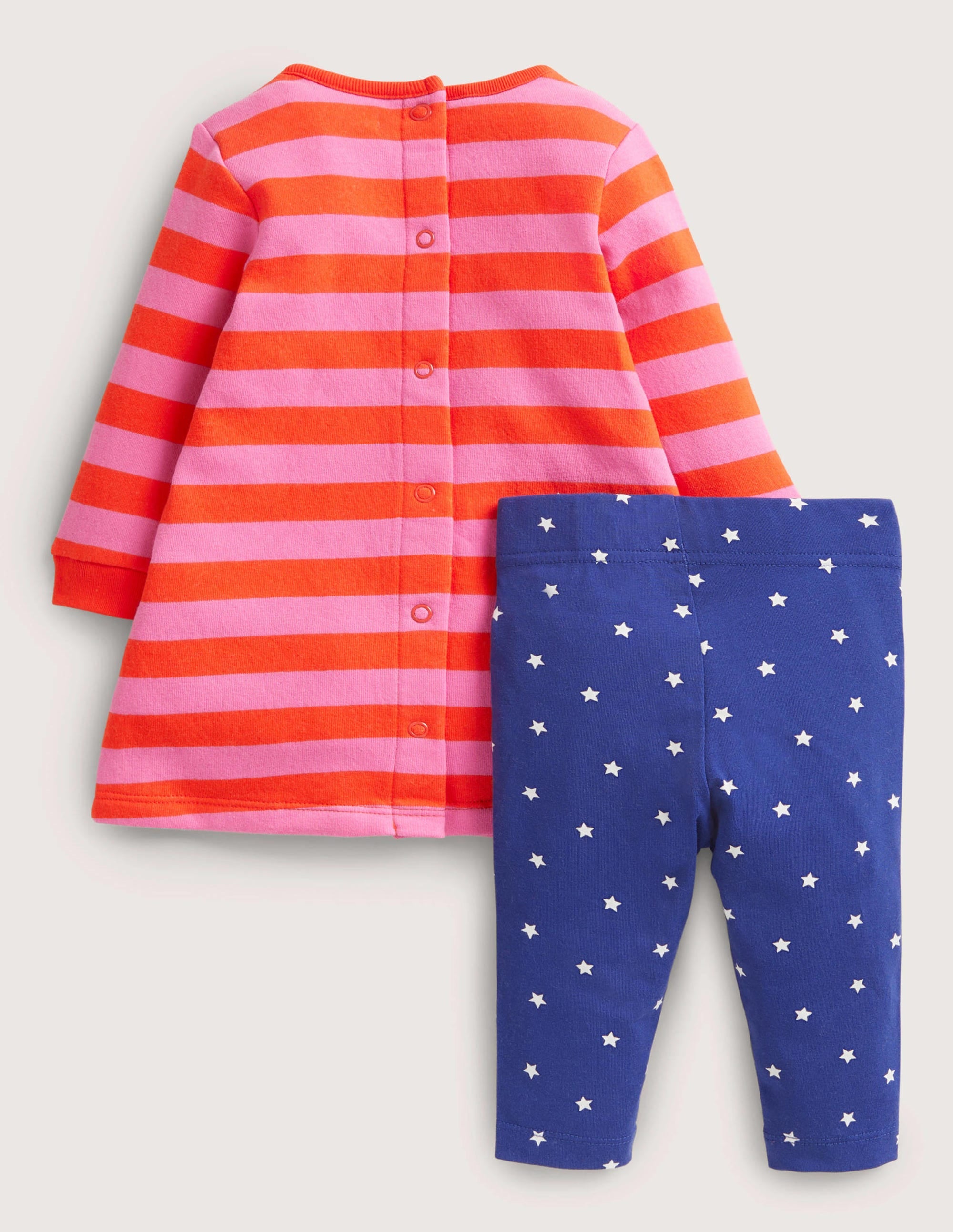 Halloween Owl Stripe Sweatshirt Dress Set-Rot/Pink, Halloween-Eule - Image 2