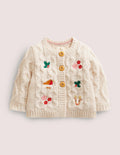 Cable Cardigan-Ecru