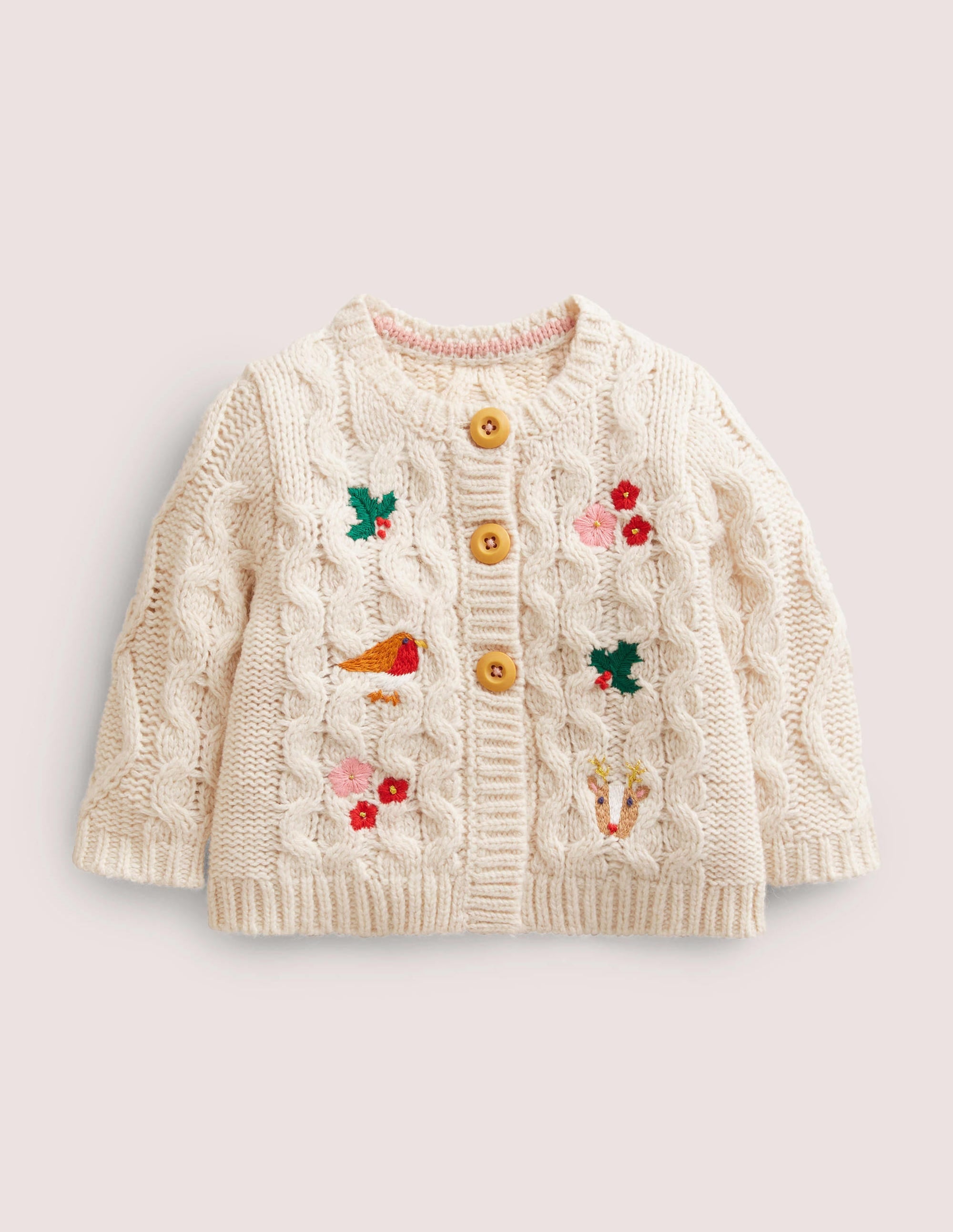 Cable Cardigan-Ecru - Image 1