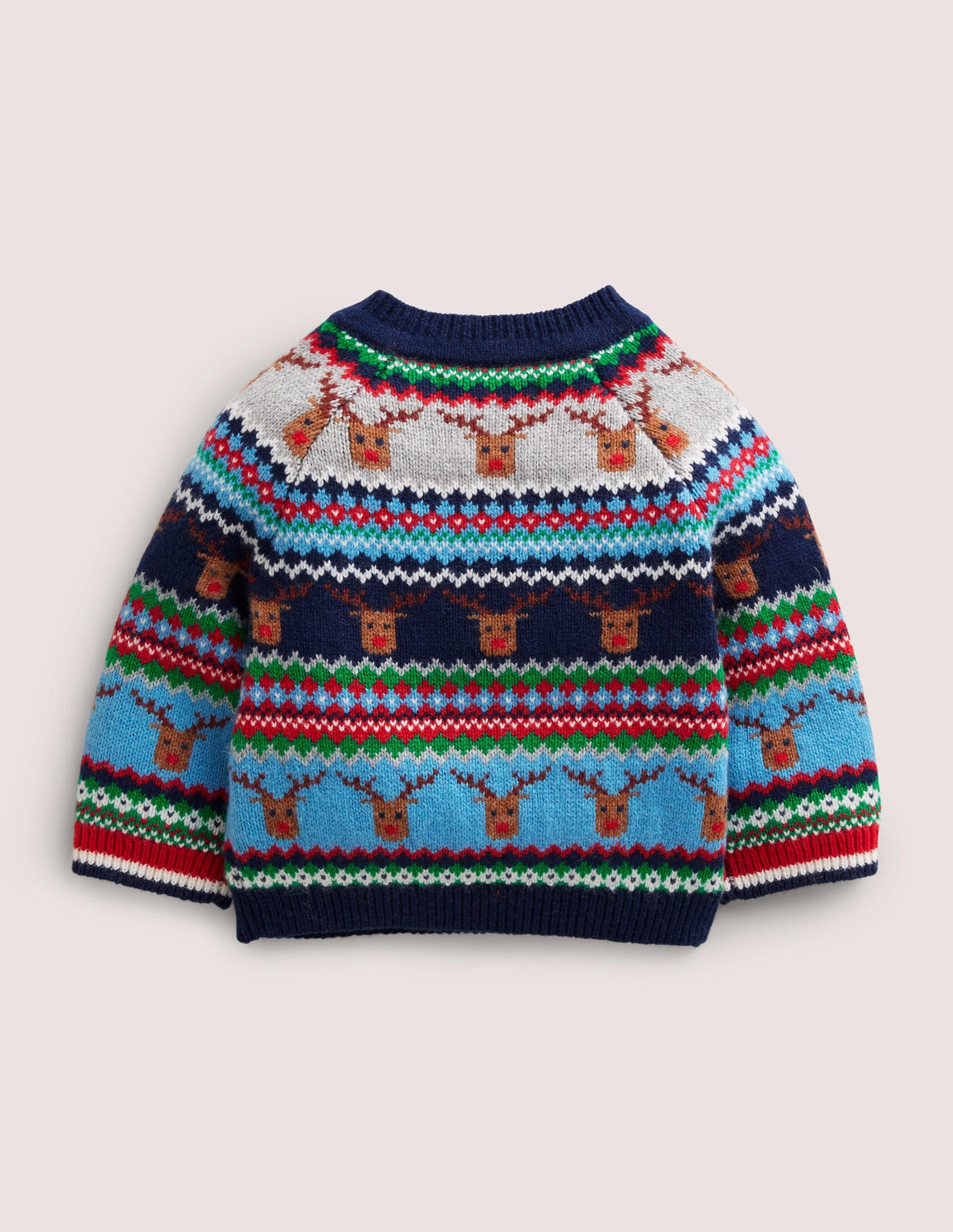 Fair-Isle-Pullover mit Rentieren-Grau Meliert, Rentiere - Image 2