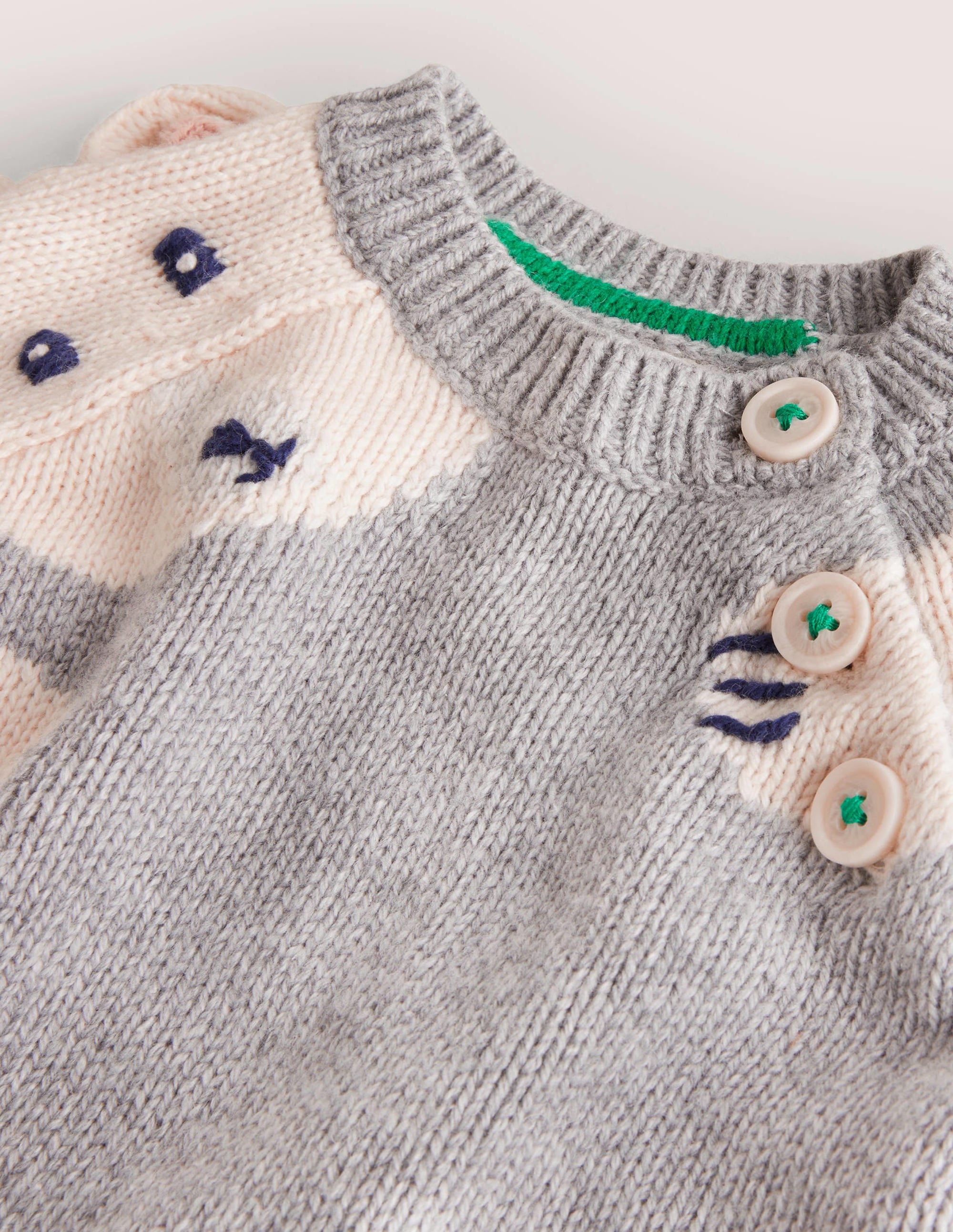 Pull de Noël fun-Ours polaire gris chiné - Image 3