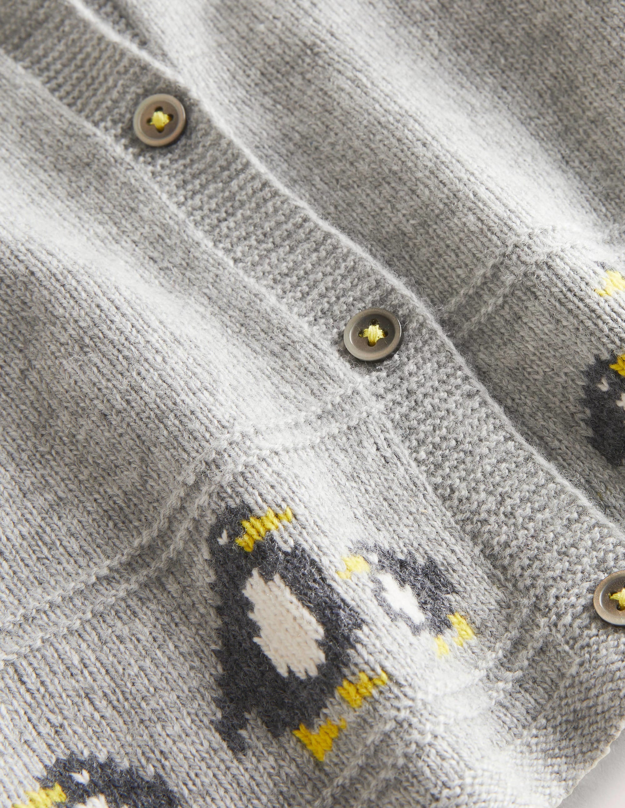Gilet motif jacquard pour nouveau-né-Pingouins argenté chiné - Image 3