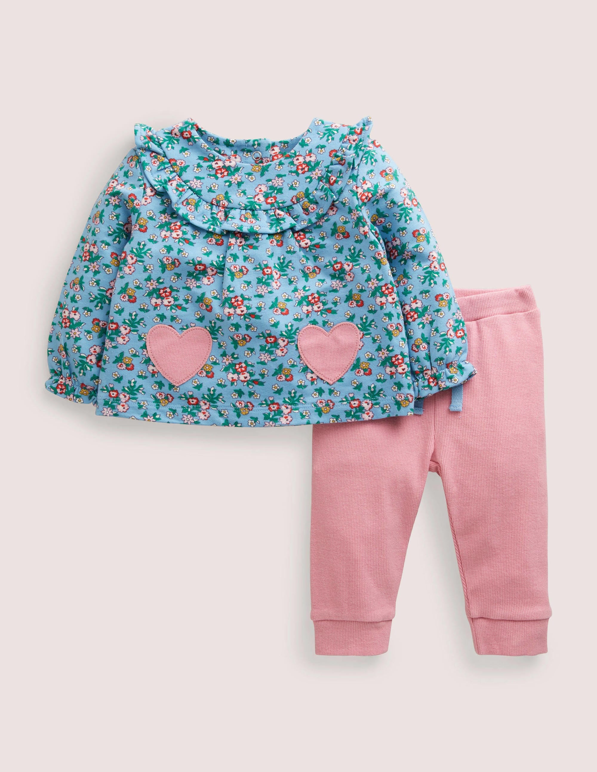 Gemütliches Spielset mit Rüschen-Graublau, Blumenstrauß - Image 1