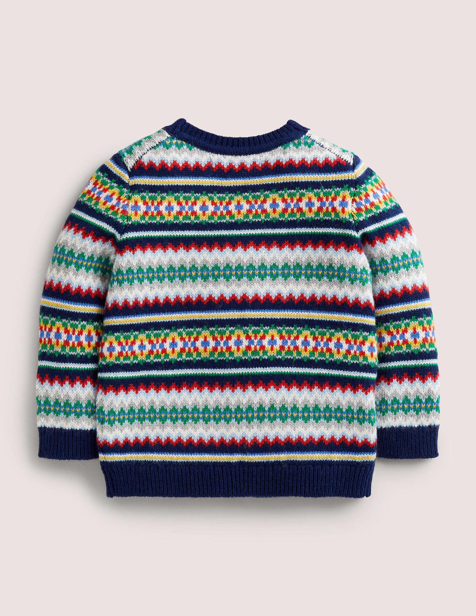 Cardigan mit durchgehendem Fair-Isle-Muster-Segelblau, Buntes Fair-Isle-Muster-2