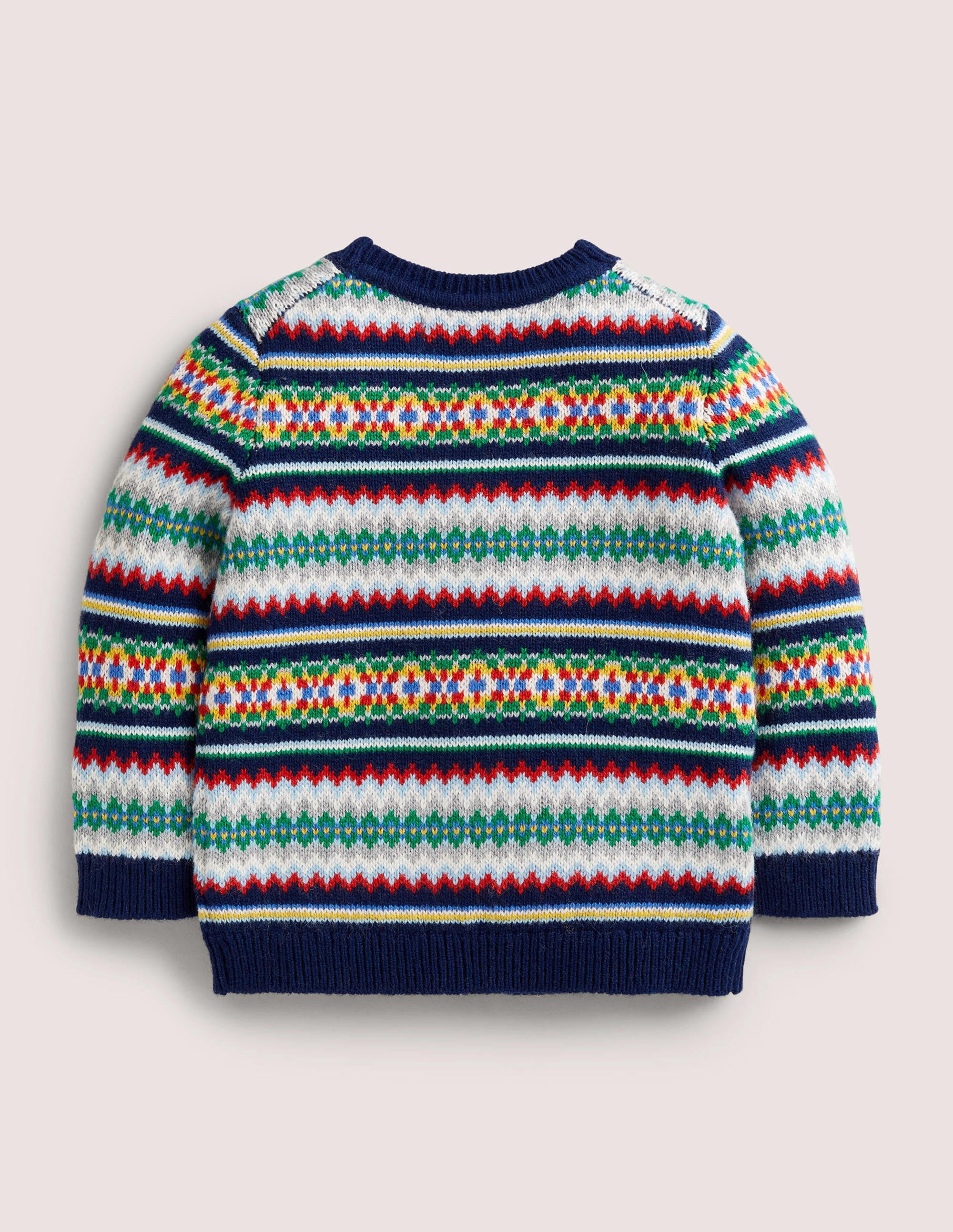 Cardigan mit durchgehendem Fair-Isle-Muster-Segelblau, Buntes Fair-Isle-Muster - Image 2