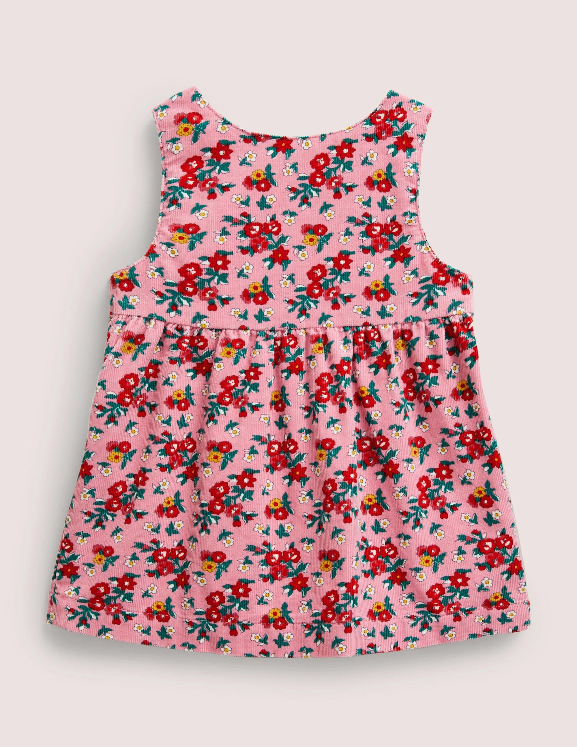 Cord-Schürzenkleid mit Applikation-Delfinrosa, Weihnachtsmann - Image 2
