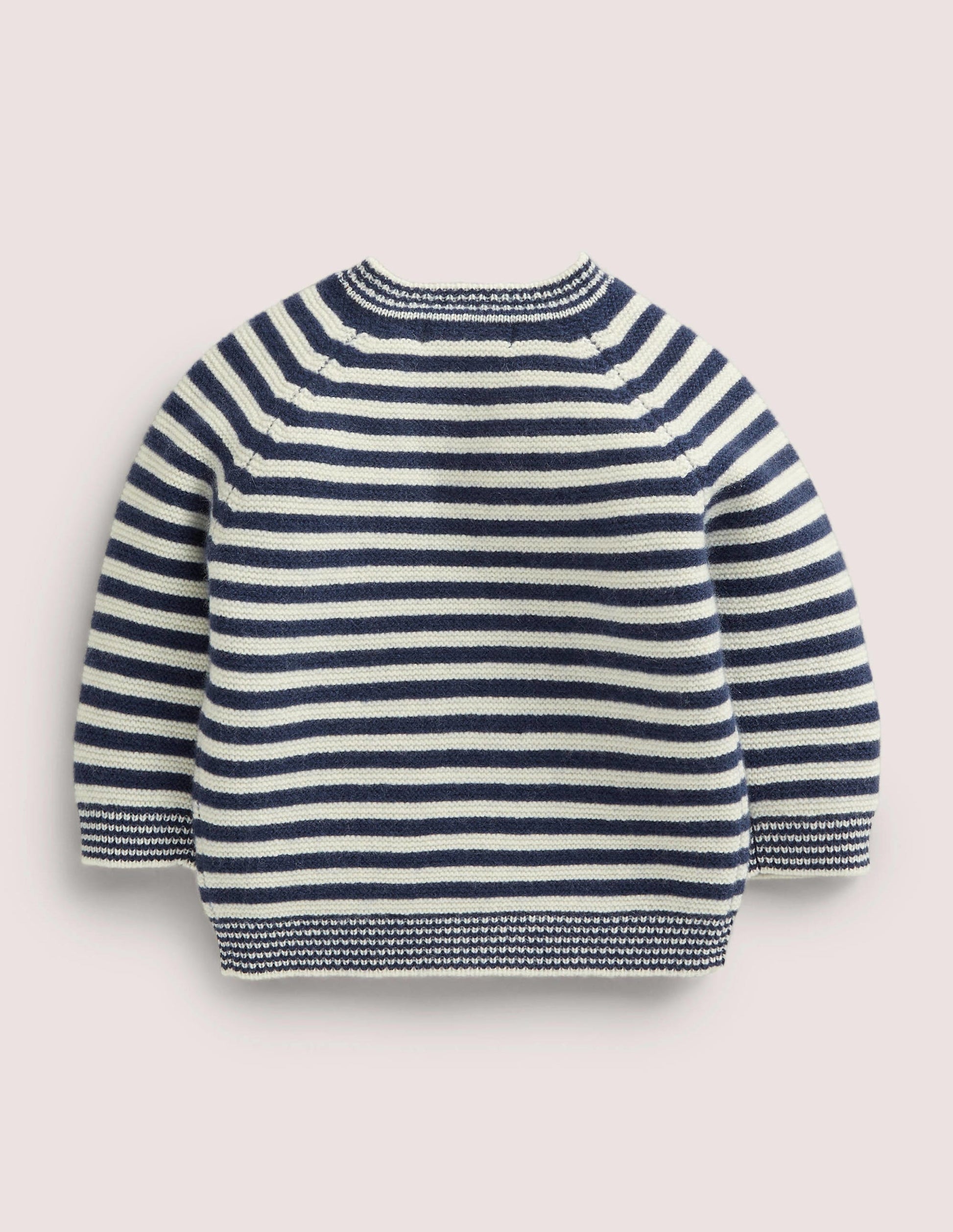 Navy and White Striped Cashmere Jumper-Tribord-2
