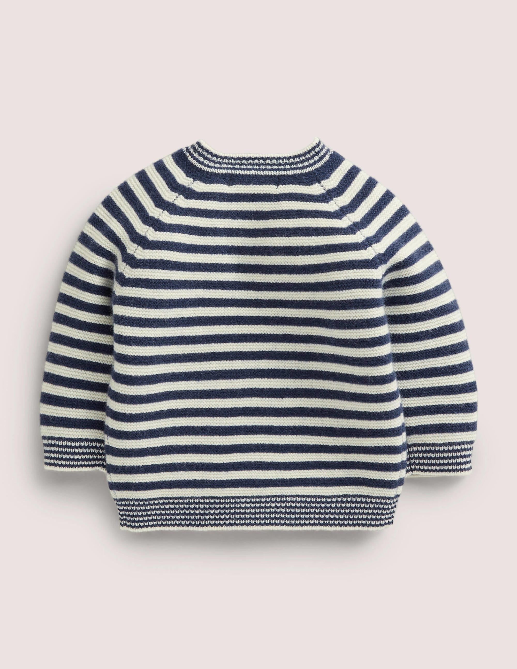 Navy and White Striped Cashmere Jumper-Tribord - Image 2