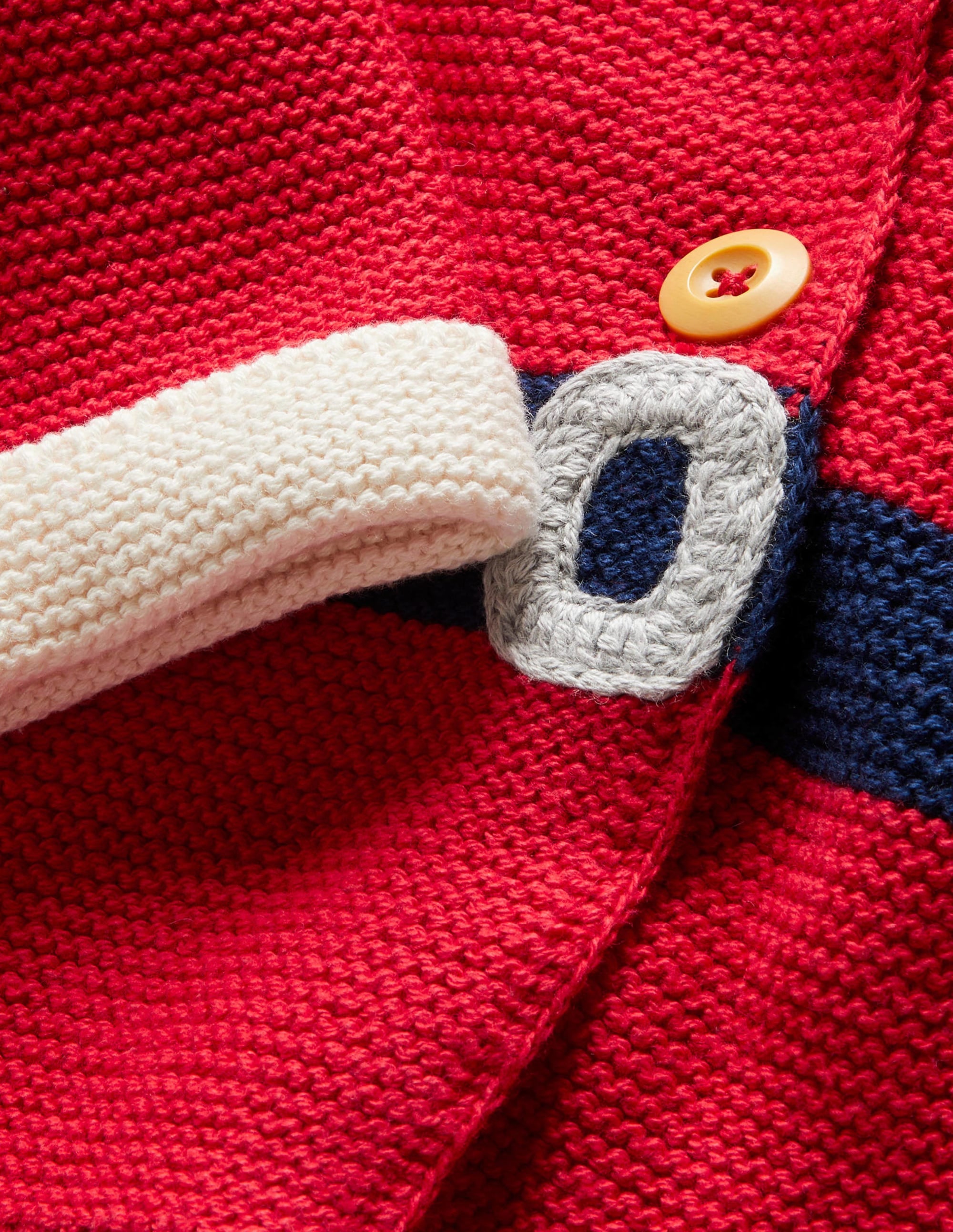 Red Santa Knitted Hooded Jacket-Rockabilly Red Santa - Image 3