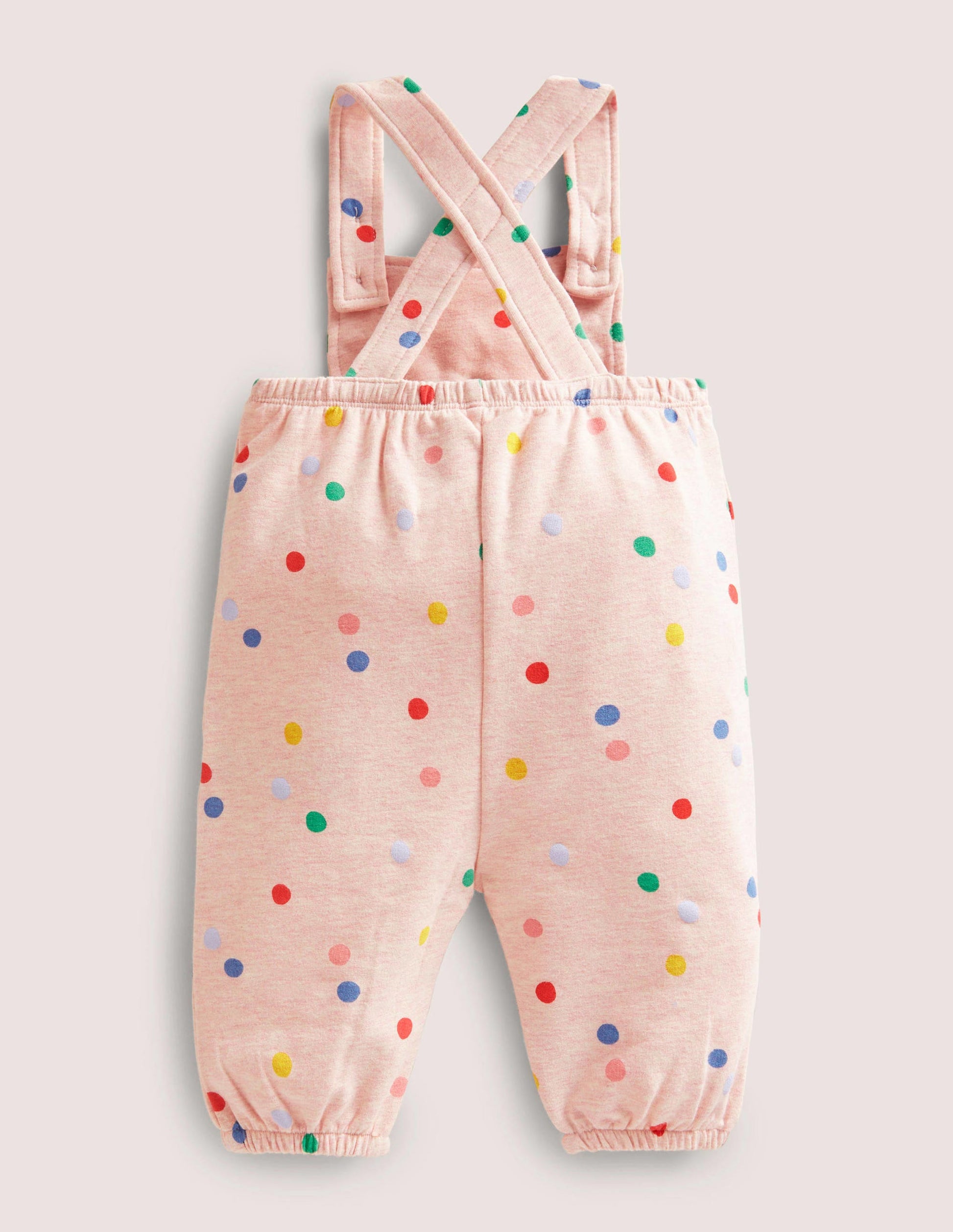 Jersey Dungaree-Pink Marl Painted Spot-2