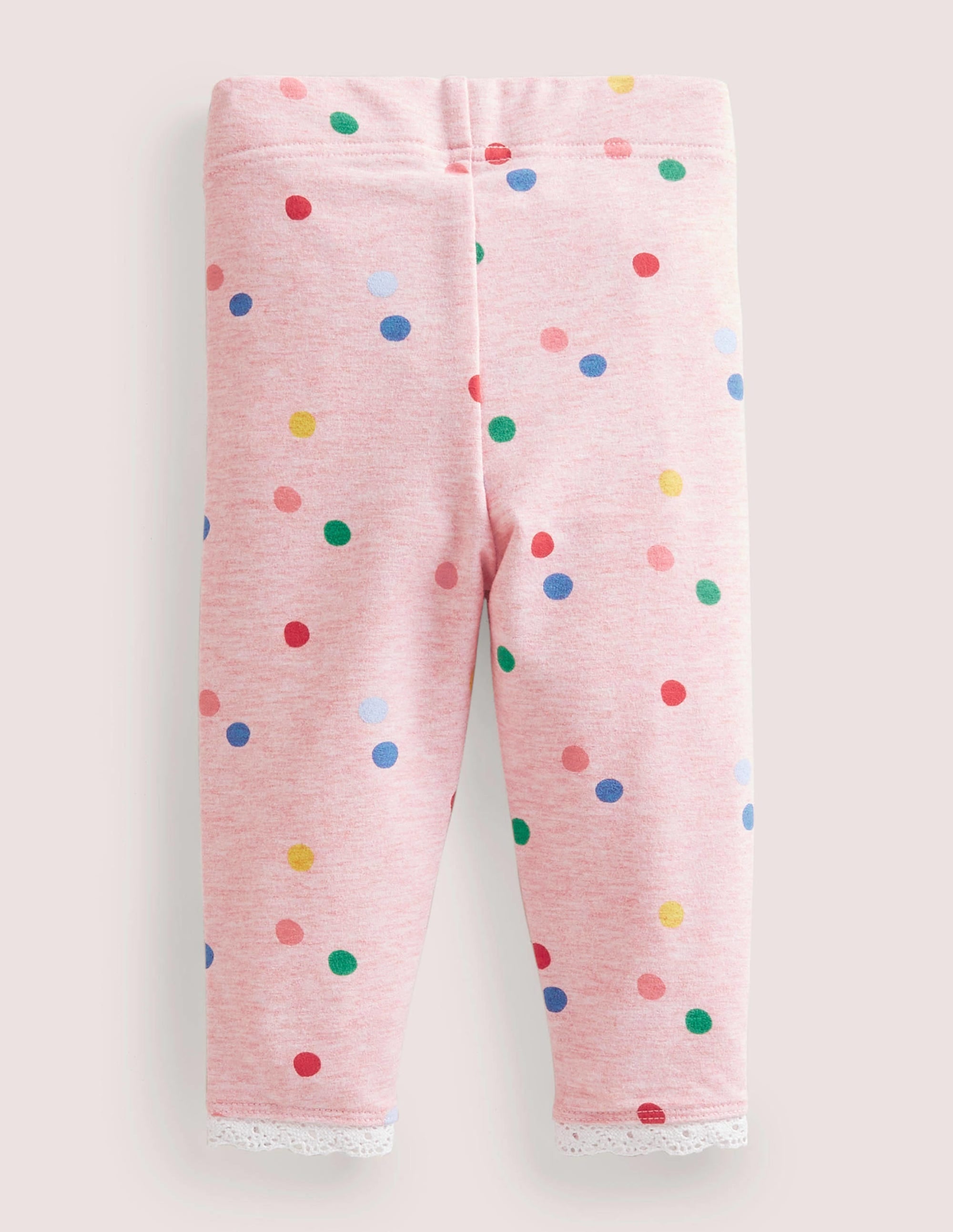 Rüschenleggings-Rosa Meliert, Gemalte Tupfen - Image 2