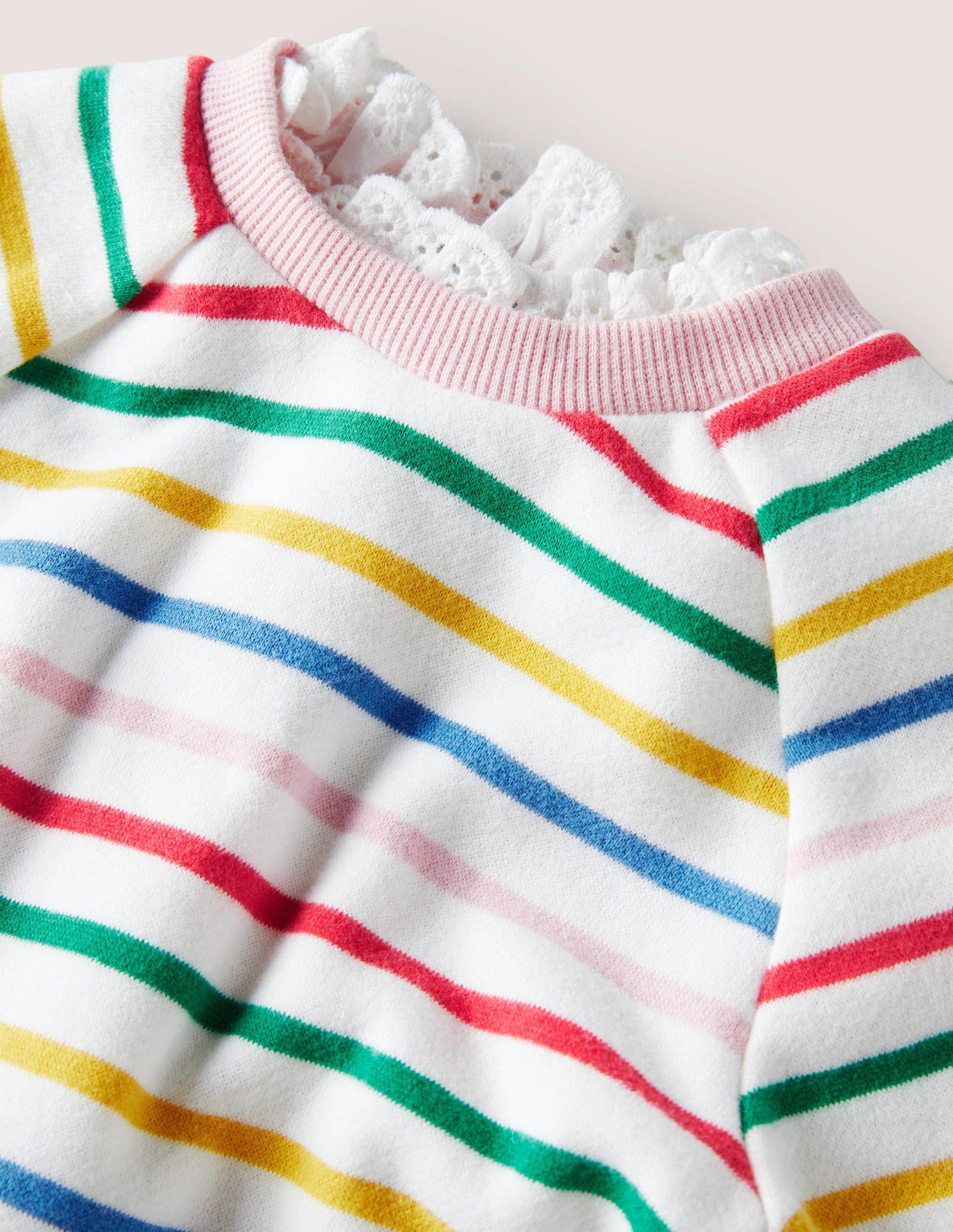 Jersey-Einteiler mit Rüschen-Bunt, Gestreift-3