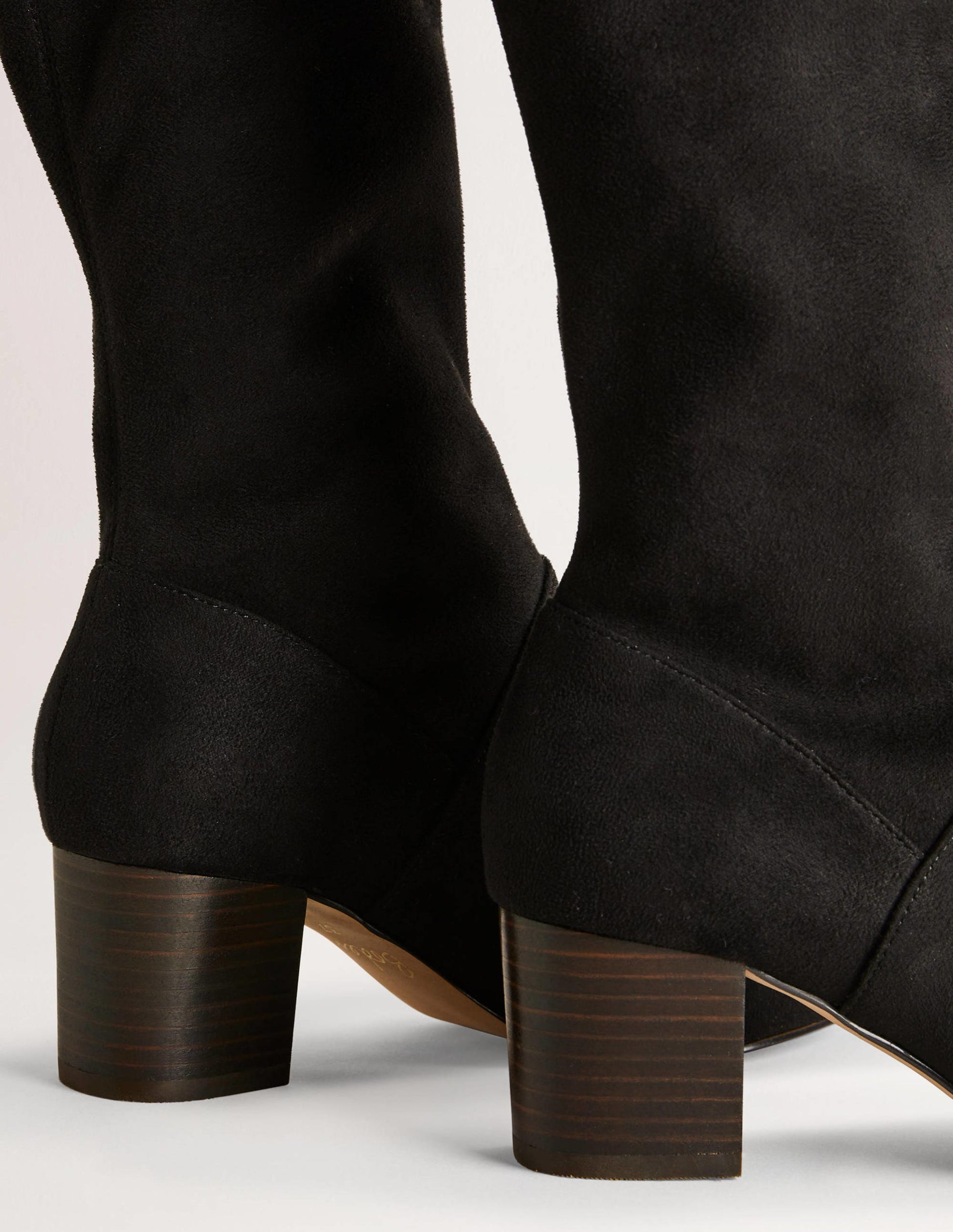 Stretchstiefel mit runder Zehenpartie-Schwarz-3